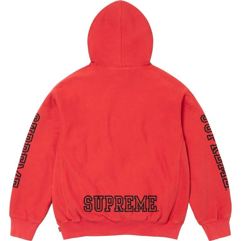 Supreme Supreme Red Collegiate Sleeve Hoodie Size US XL / EU 56 / 4 - 2 Thumbnail