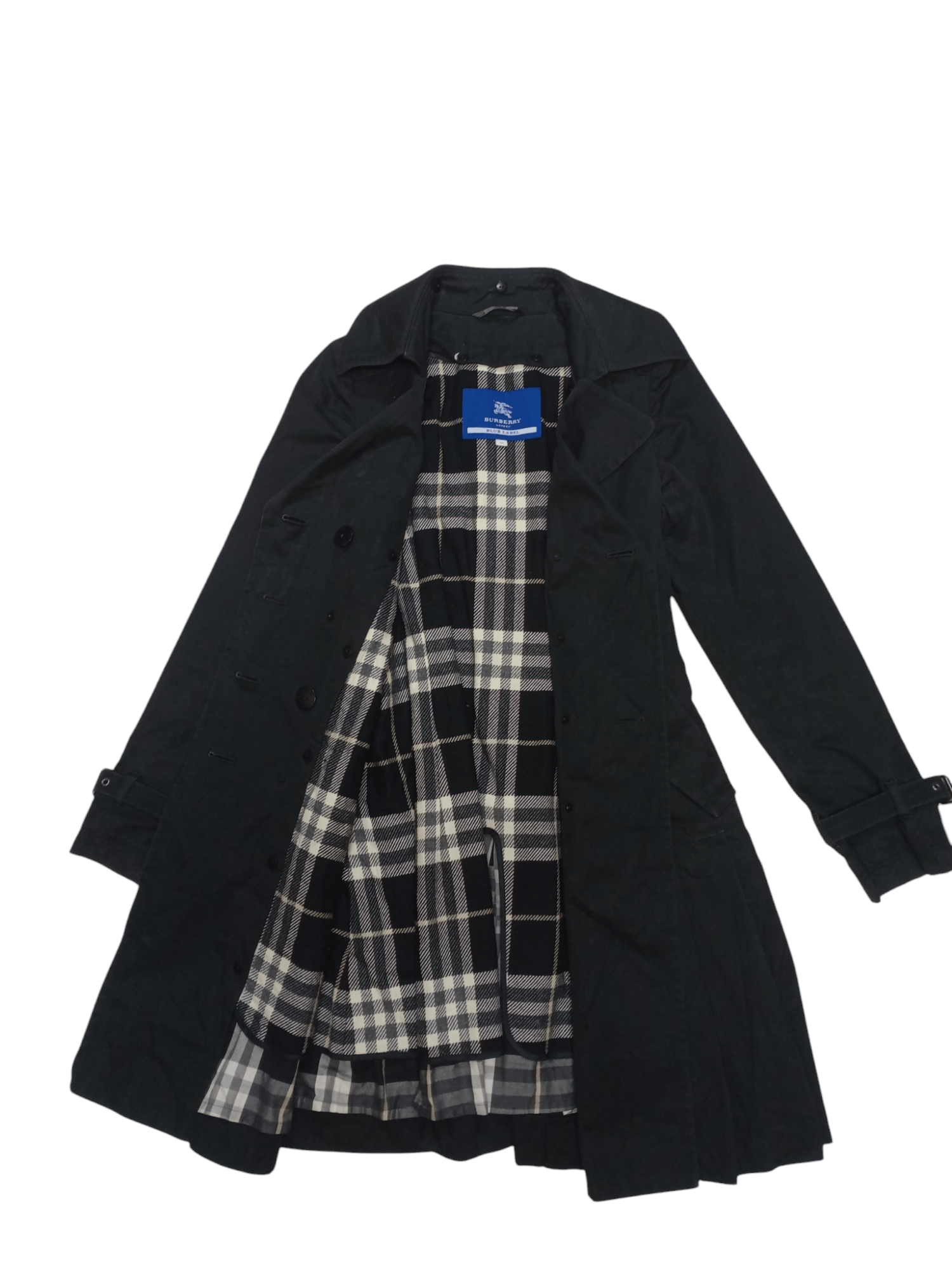 Burberry Rare Vintage Burberry Blue Label Nova Check Trench Coat Size S / US 4 / IT 40 - 2 Thumbnail