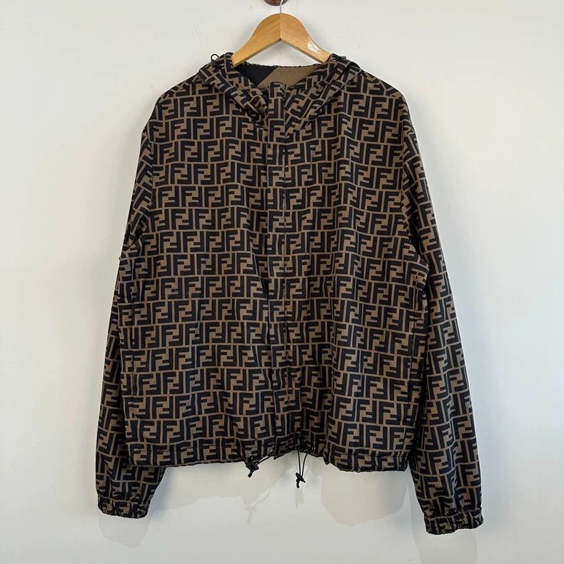 Fendi Fendi FF Print Reversible Windbreaker Size US XL / EU 56 / 4 - 1 Thumbnail