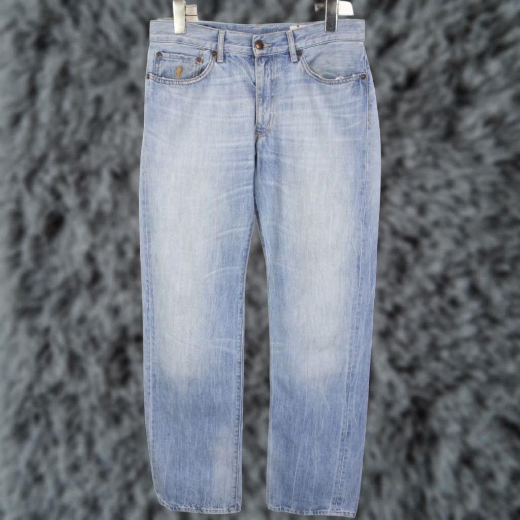 Denime MCS Phoenix Regular Fit Jeans Men's W31/L32 Whiskers Faded Denim Blue Size US 31 - 1 Thumbnail