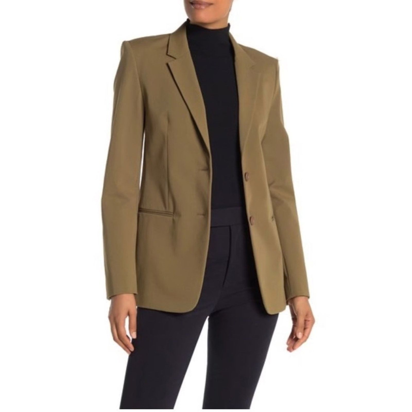 Helmut Lang HELMUT LANG Resin Rider Blazer in Green Sage Sz. 2 NWOT Size XS / US 0-2 / IT 36-38 - 3 Thumbnail