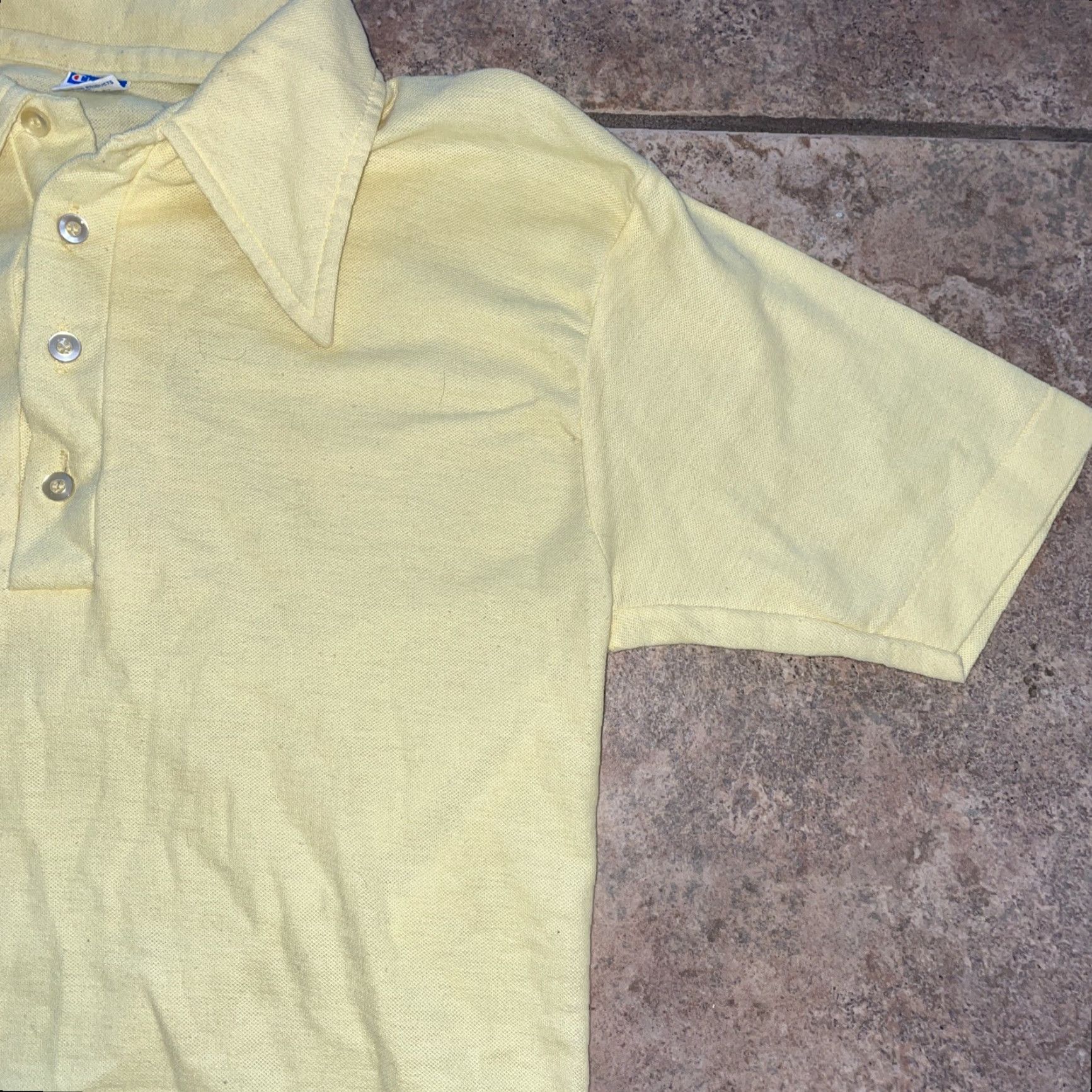 Champion VINTAGE Champion Polo Shirt Mens L USA Yellow Cotton Blend Shirt Size US L / EU 52-54 / 3 - 2 Thumbnail