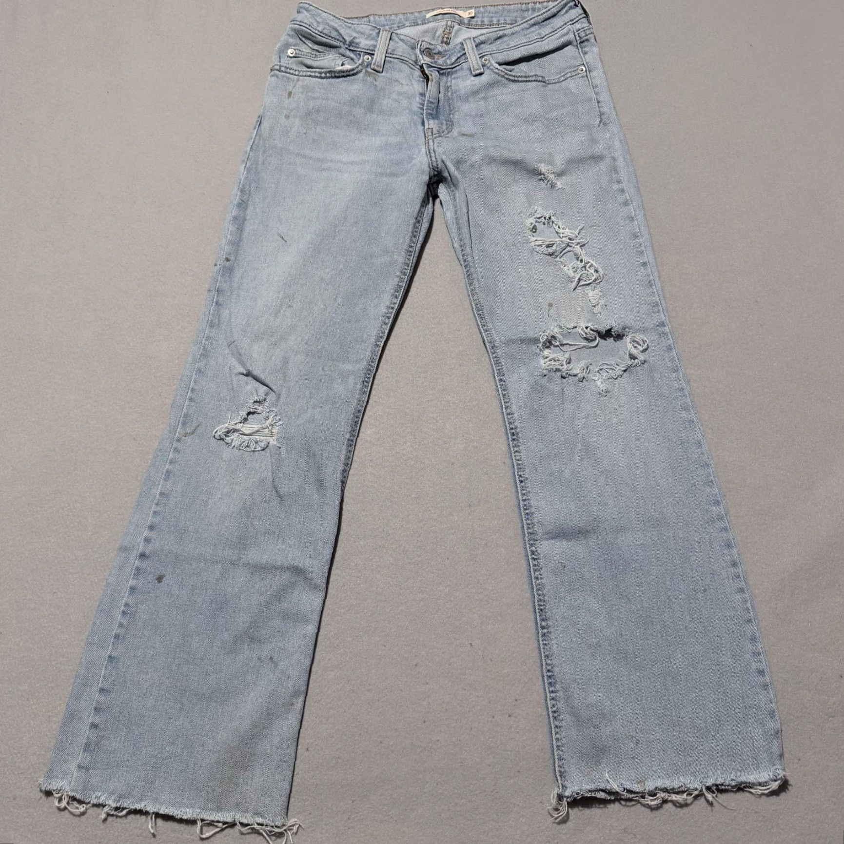 Levi's Levi’s Jeans Women Blue Distressed Bootcut 30x32 Denim Y2K Vintage? No - 30x32 Size 30" / US 8 / IT 44 - 2 Thumbnail