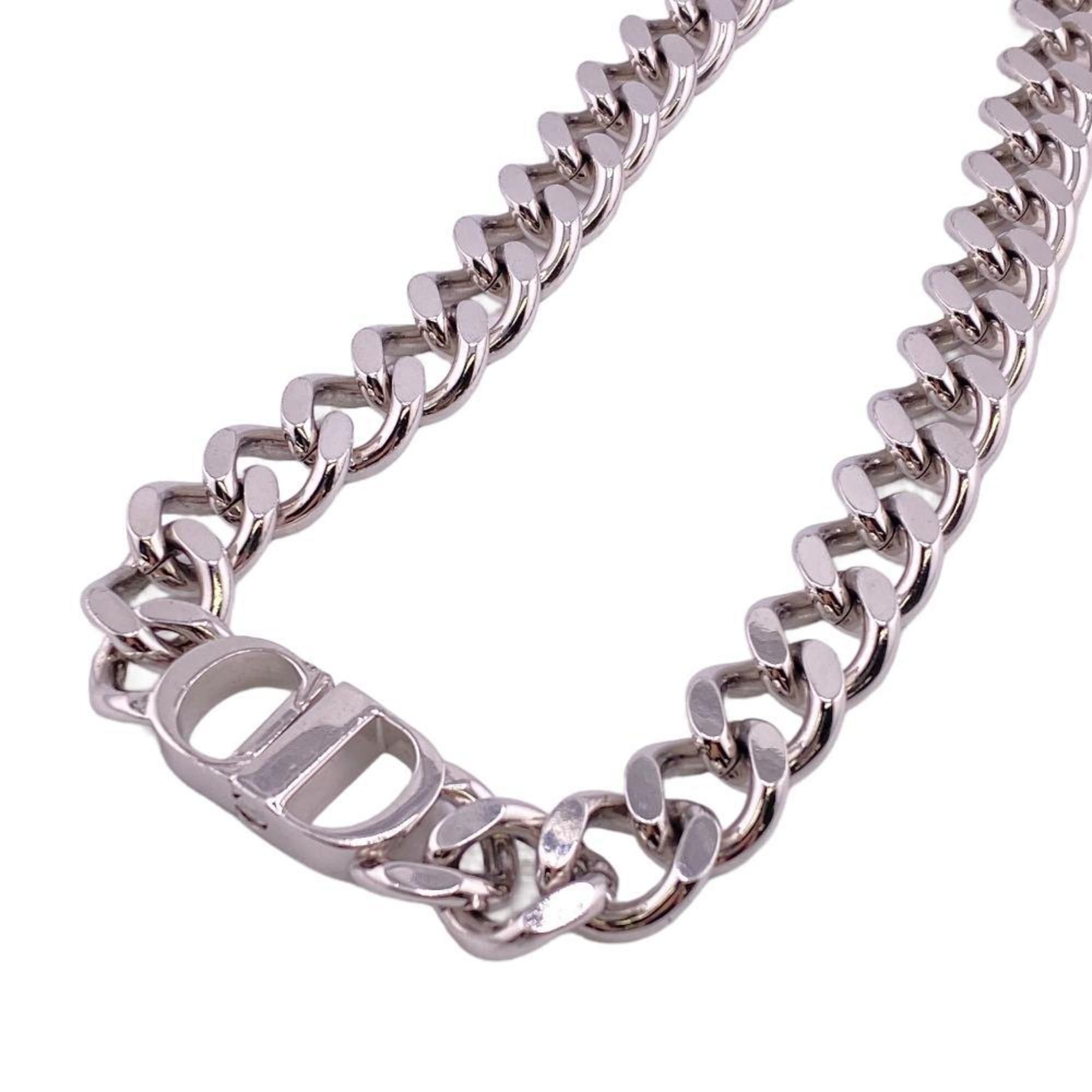 Dior Christian Dior CD ICON Chain Link Necklace Silver Men's 