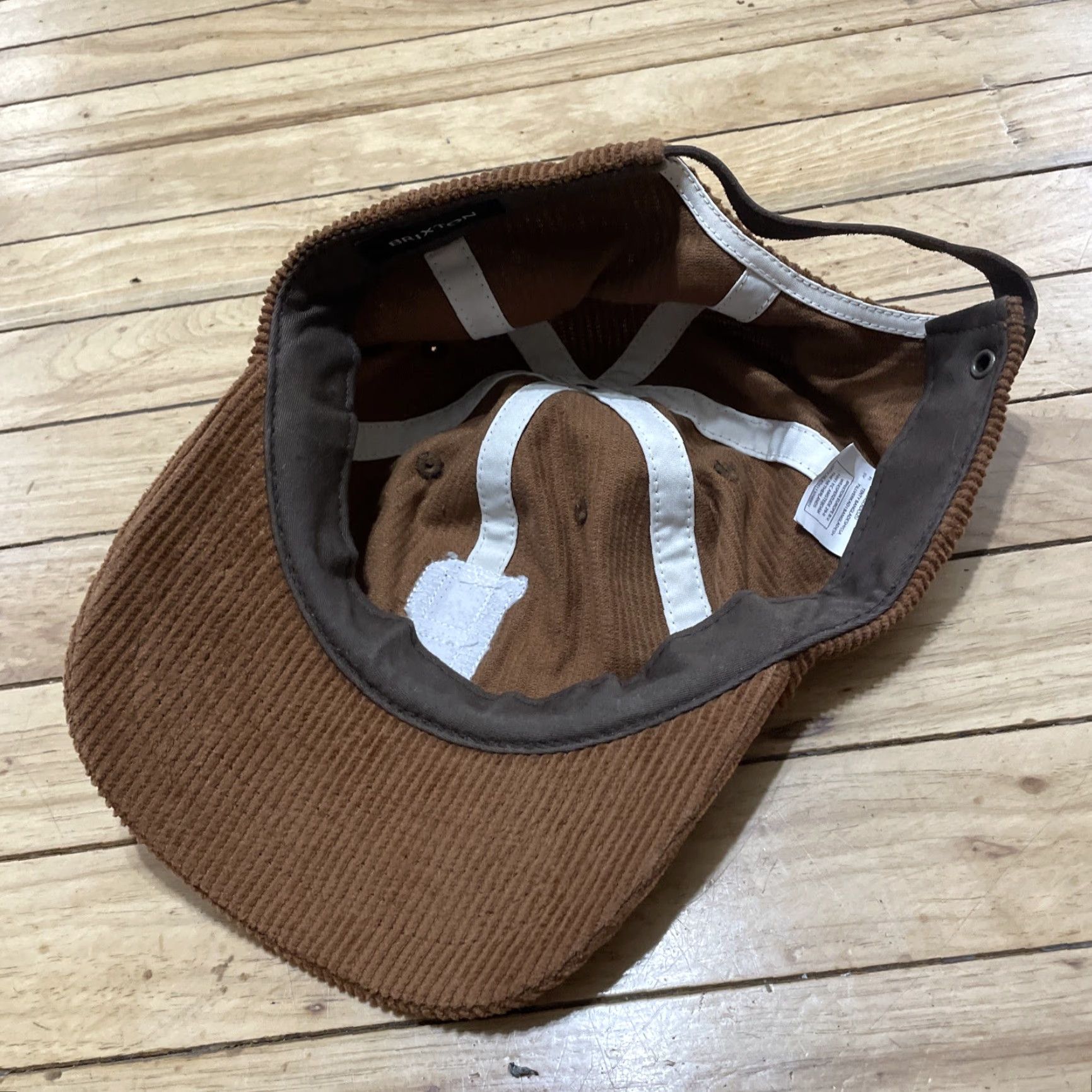 Brixton Brixton Corduroy Hat Men Adjustable Tan Cap Classic Letter B Big B Strapback Cap Size ONE SIZE - 7 Thumbnail