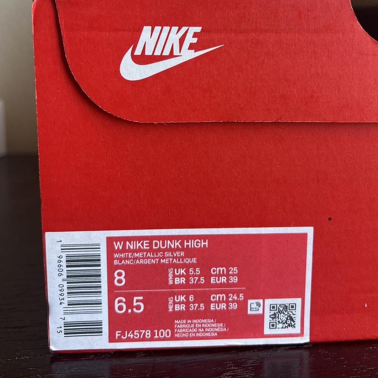 Nike Nike Dunk High Silver Glitter Swoosh Size US 8 / IT 38 - 7 Thumbnail