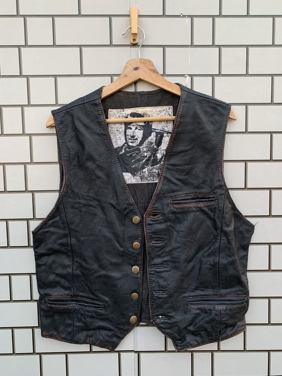 Vintage Vintage ECHT LEDER The Flying Vests Leather Jacket Size US M / EU 48-50 / 2 - 15 Thumbnail