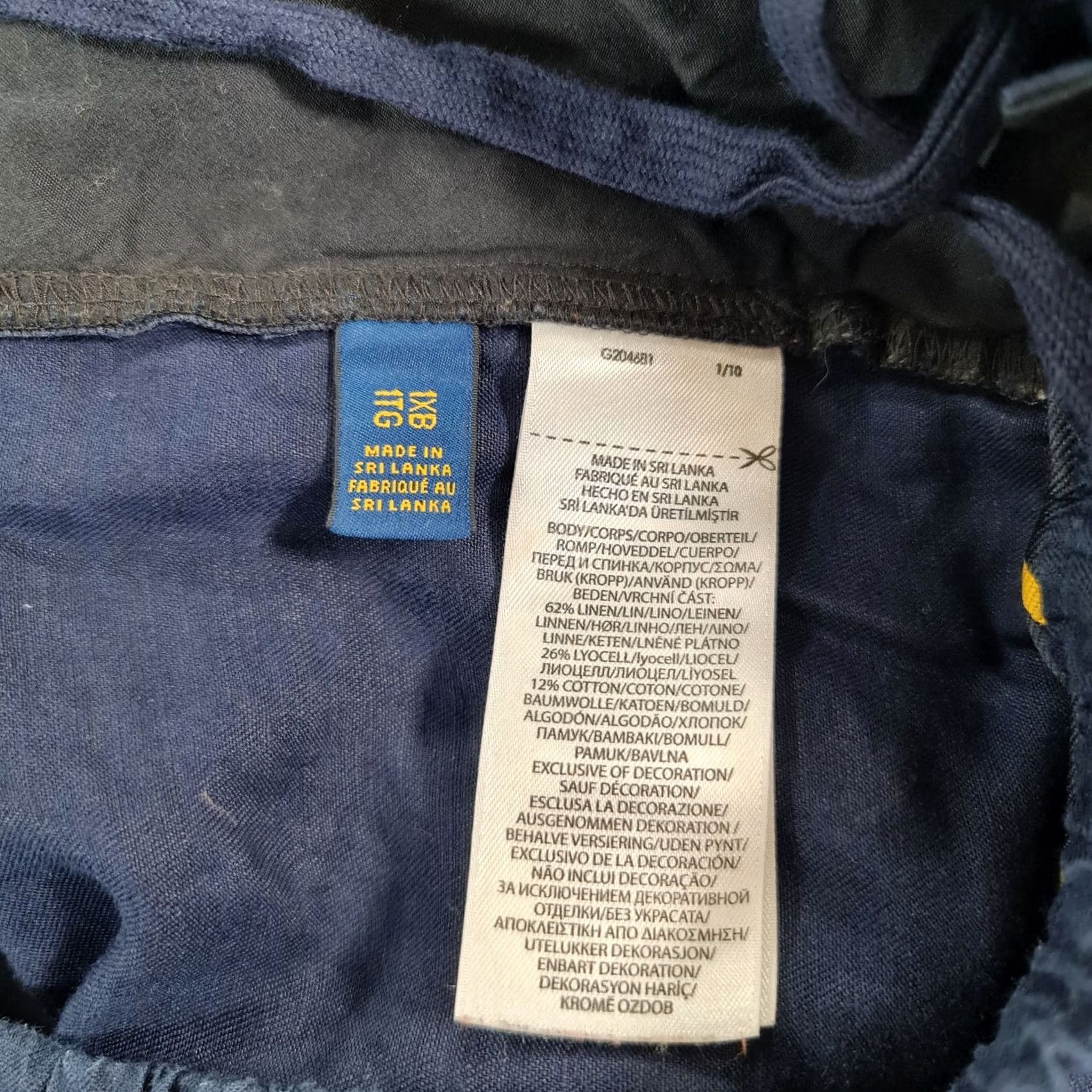 Polo Ralph Lauren Polo Ralph Lauren Mens Shorts Navy Blue Linen Summer Drawstring W40 Regular Flat Front 4 Pocket Holiday Mens Size US L / EU 52-54 / 3 - 6 Thumbnail
