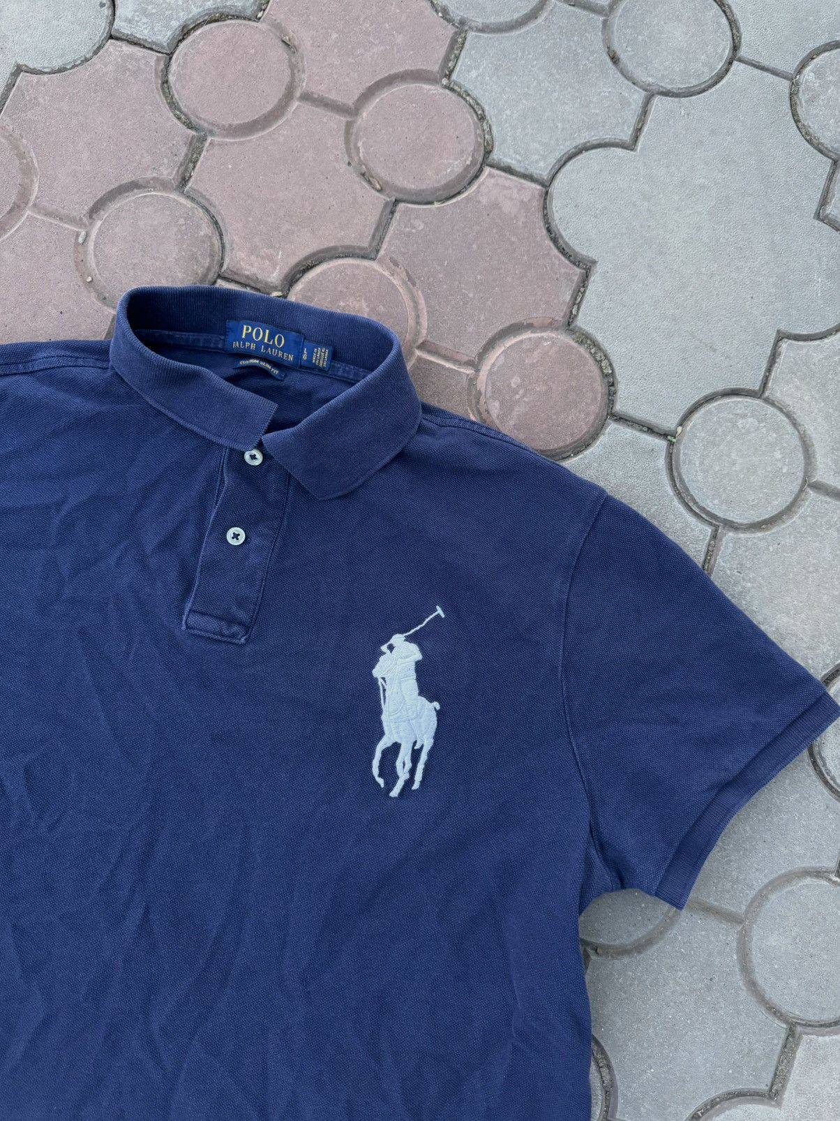 Polo Ralph Lauren × Ralph Lauren × Vintage Vintage Polo Ralph Lauren Big Pony Faded Polo Y2K USA Size US L / EU 52-54 / 3 - 2 Thumbnail