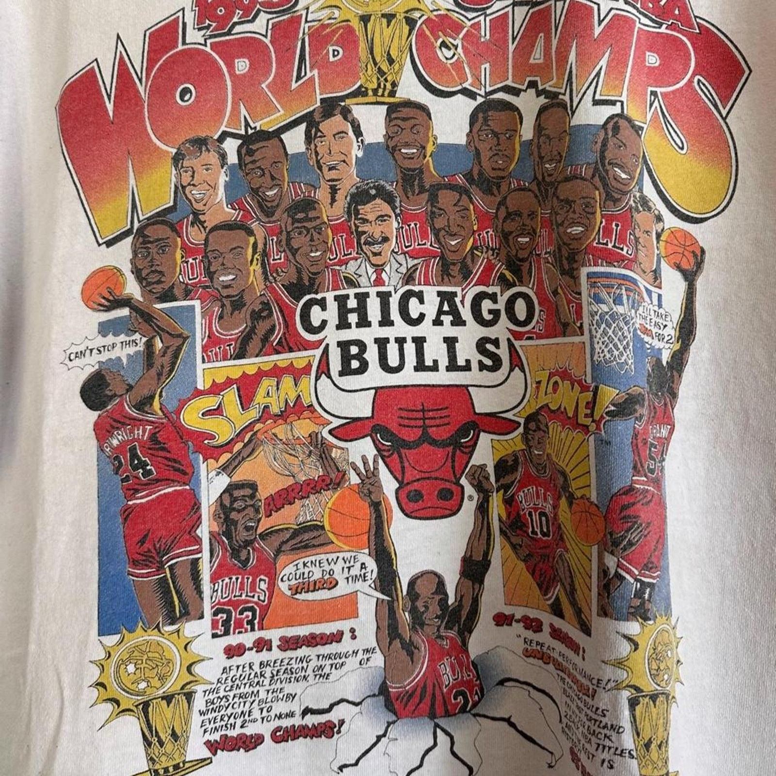 Salem Sportswear × Vintage Vintage 1993 Chicago Bulls Shirt Size US XL / EU 56 / 4 - 3 Thumbnail