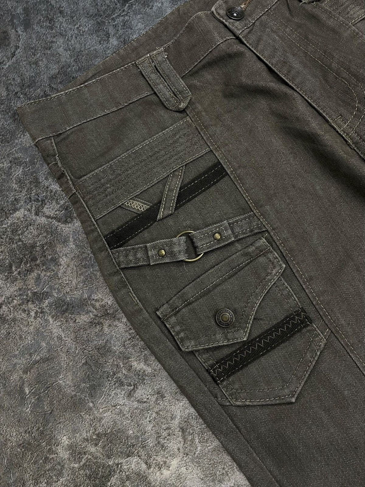 Japanese Brand Vintage Japan Designer 90’s Fash Trash Flared Bush Pant Size US 30 / EU 46 - 5 Thumbnail