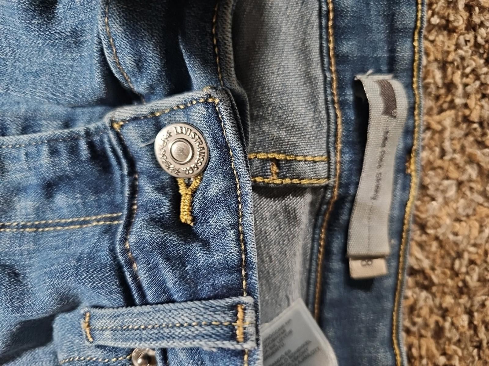 Levi's Levis Midrise Skinny Sz 8M (Tag 29x32) 29x29 Jeans Size 29" - 2 Thumbnail
