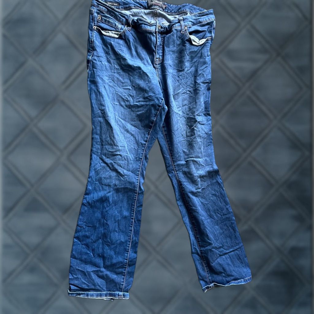Torrid VINTAGE Torrid Jeans Women's Plus 18R Bootcut Dark Wash Blue Denim Stretch 90s, Bohemian, Preppy, Fall, Spring, Summer, Winter, Girls Size 40" / US 18 - 1 Thumbnail