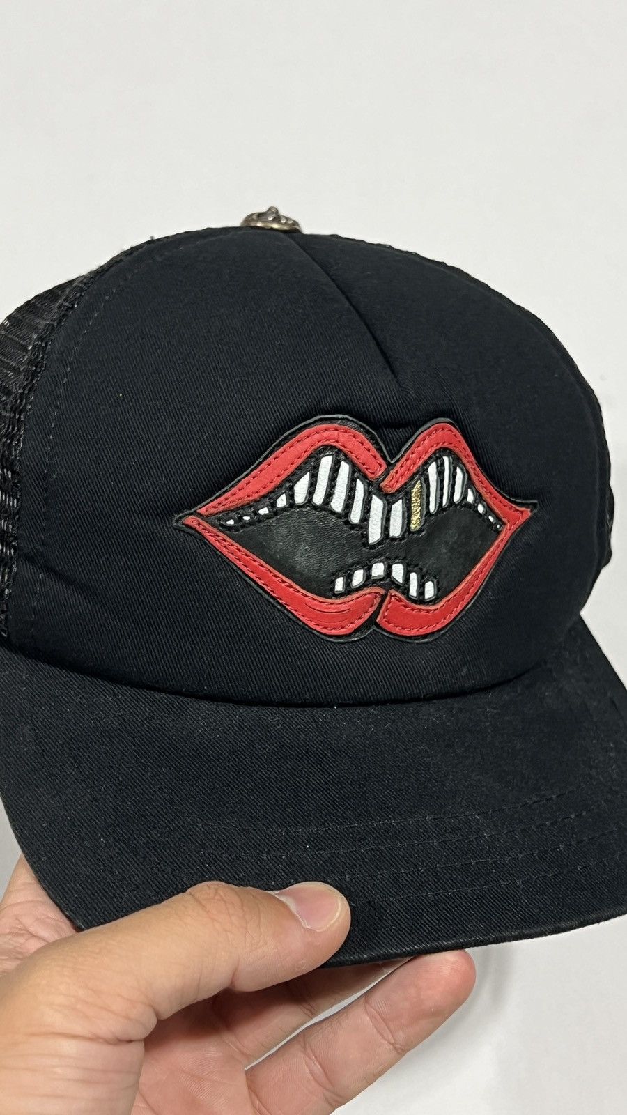 Chrome Hearts Matty Boy Leather Chomper Cap