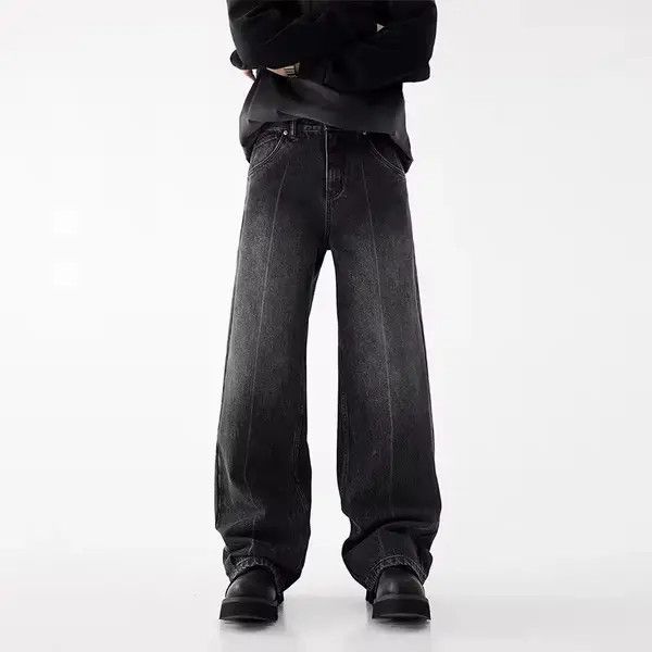 VIBE Vintage Washed Black Micro Flare Straight Jeans Size US 29 - 7 Thumbnail