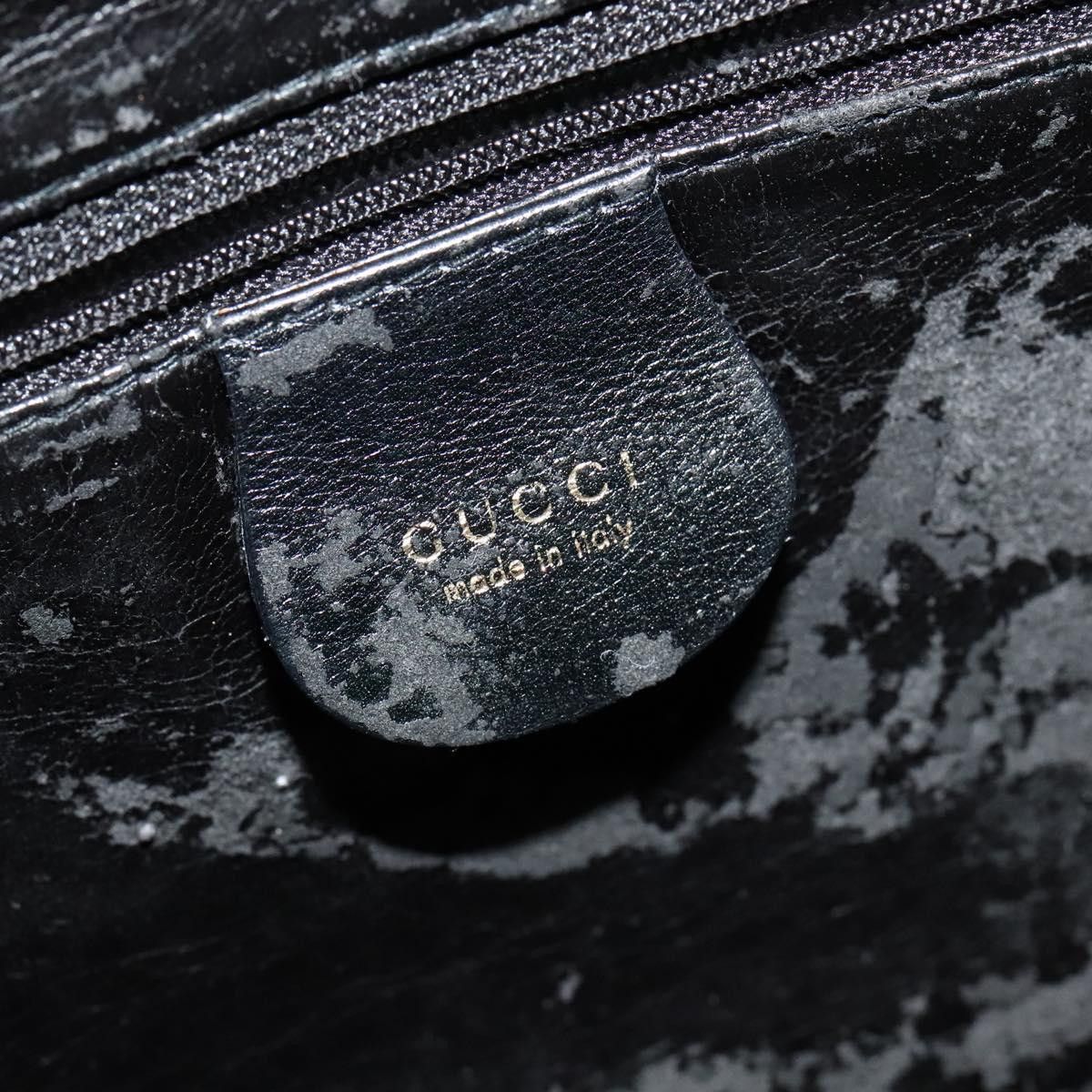 Gucci GUCCI Bamboo Hand Bag Leather Black Gold 001 2123 001 2123 Size ONE SIZE - 16 Thumbnail