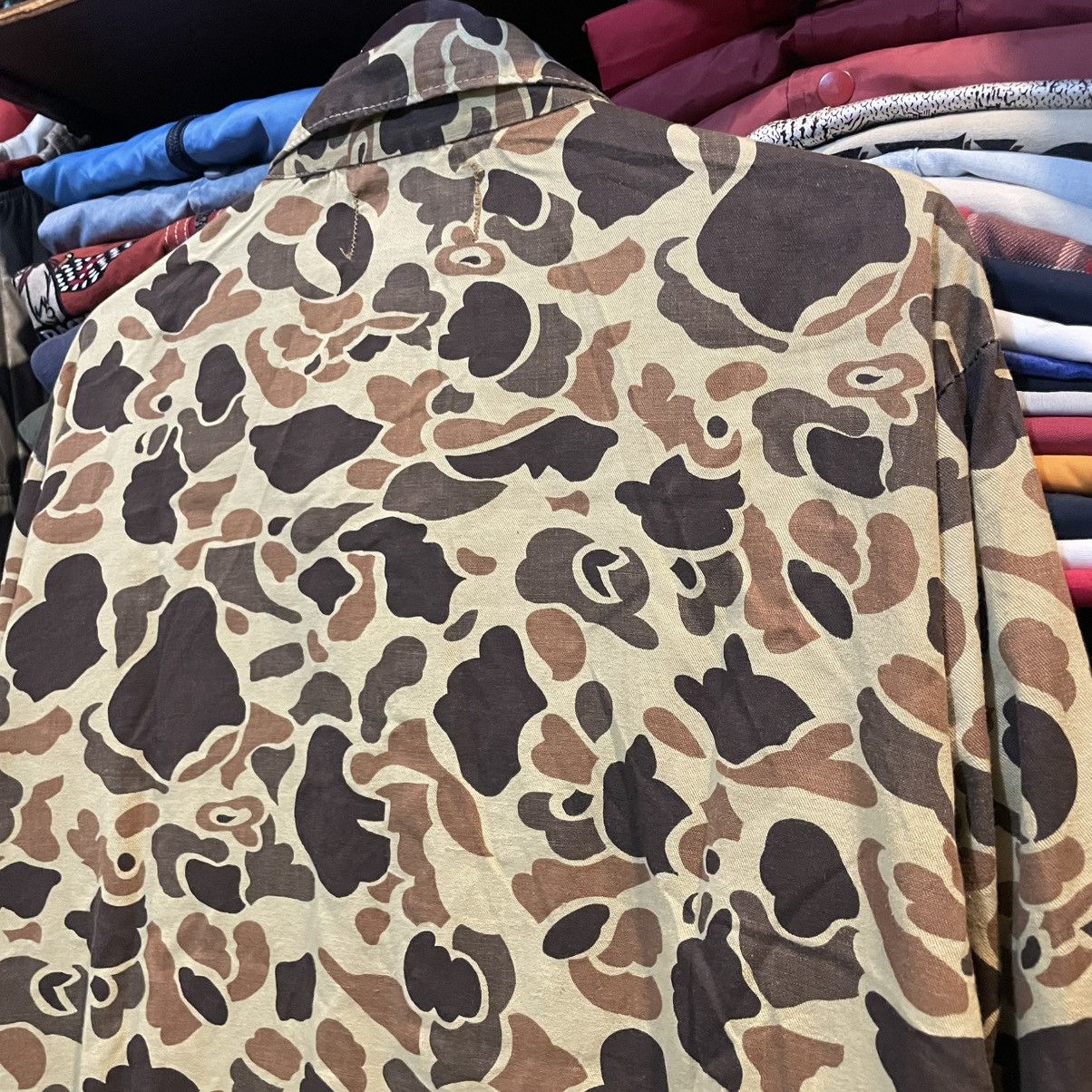 Vintage Vtg 80s Red Head Duck Camo Hunting Over Shirt Jacket Size US L / EU 52-54 / 3 - 10 Thumbnail