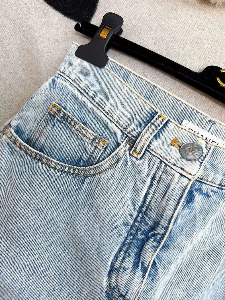 Chanel Chanel 22P Deer Print Light Blue Jeans Size 35" - 5 Thumbnail