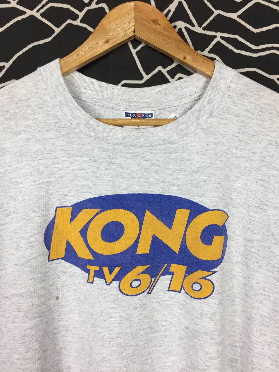 Jerzees × Vintage Vtg 00s KONG TV 6/16 Independent TV Station Classic Logo Tee Size US XL / EU 56 / 4 - 3 Thumbnail