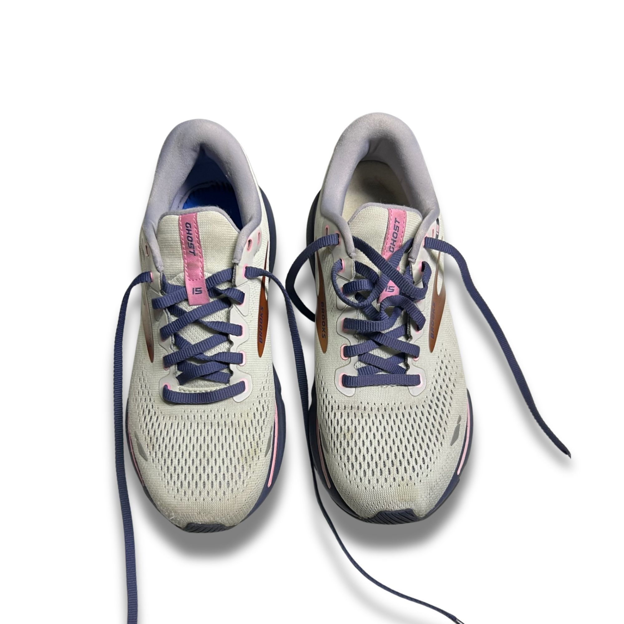 Brooks Brooks Ghost 15 Running Shoes Womens Size 8 White Gold Runni Size US 8 / IT 38 - 2 Thumbnail