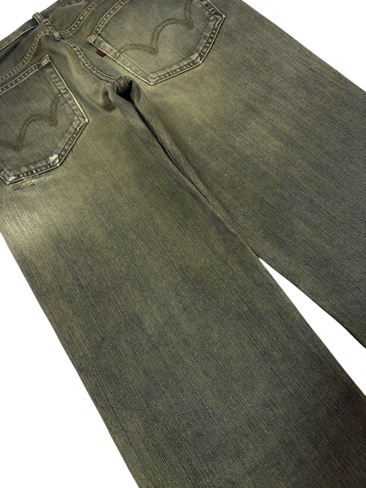 Edwin Vtg Edwin Japan 503 Mud Washed Distressed Jeans Size US 32 / EU 48 - 6 Thumbnail