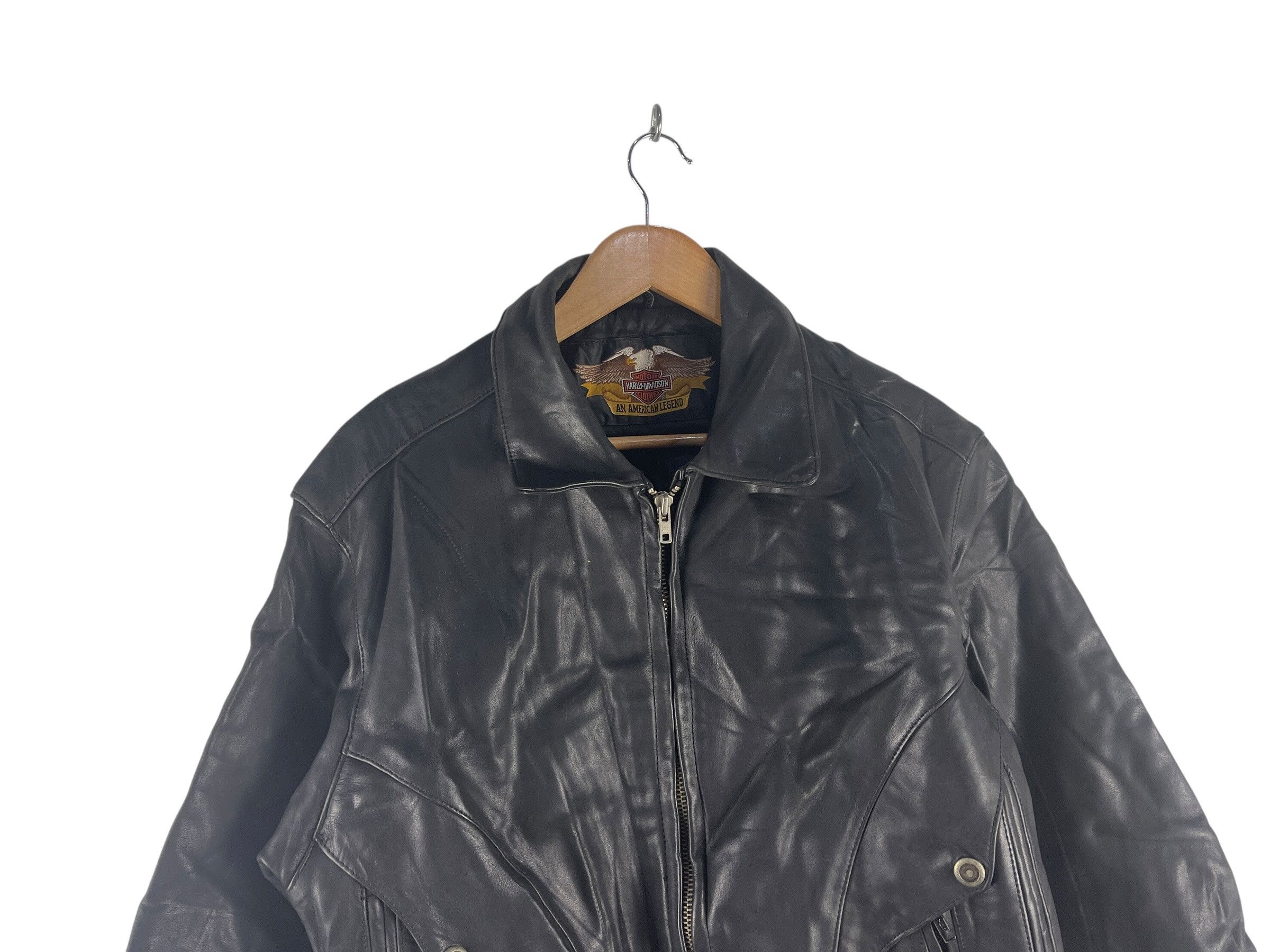 Harley Davidson Vintage Harley-Davidson Leather Bomber Jacket Size M / US 6-8 / IT 42-44 - 8 Thumbnail