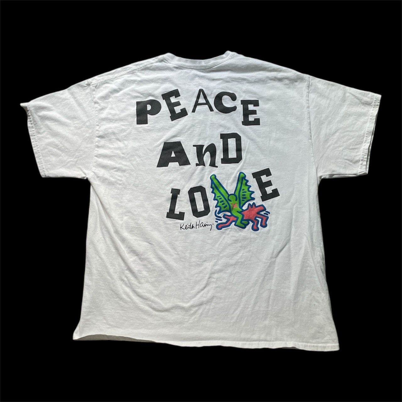 Keith Haring Keith Haring “Peace And Love” T-shirt Size US XL / EU 56 / 4 - 2 Thumbnail