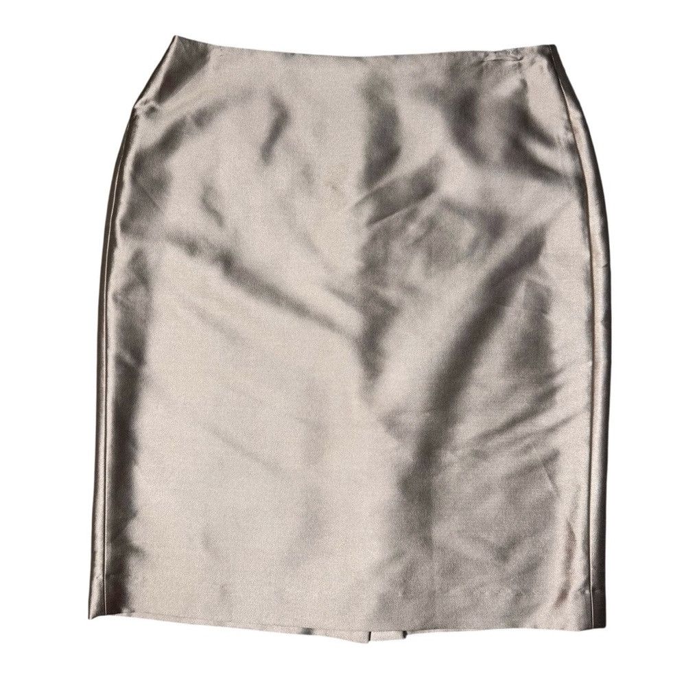 Albert Nipon Albert Nipon Wool Silk Beige Pencil Skirt Size 8 Size 30" / US 8 / IT 44 - 2 Thumbnail
