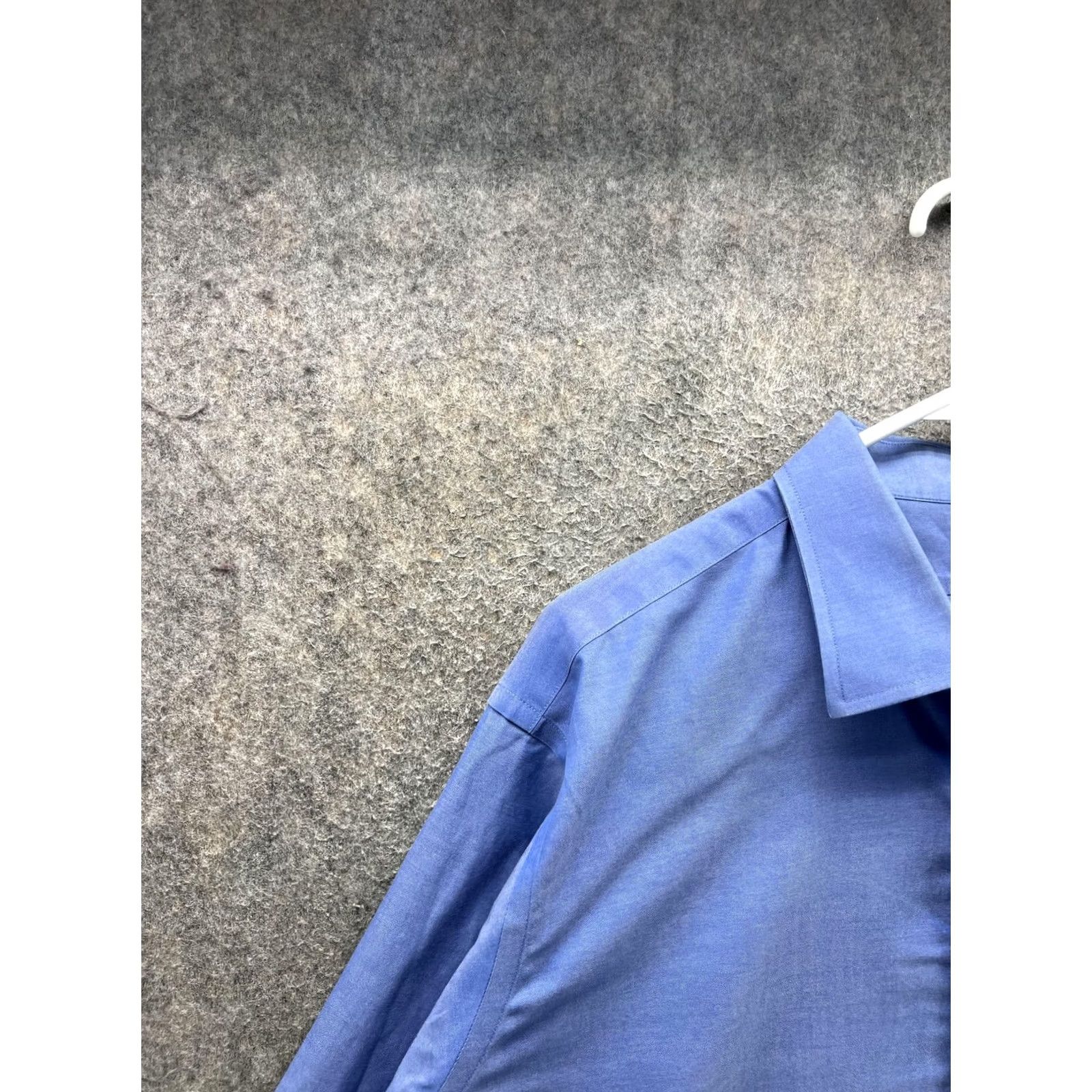 Brooks Brothers Brooks Brothers Dress Shirt Mens 17.5 Blue Solid Classic Fit Cotton Shirt Size 48R - 6 Thumbnail