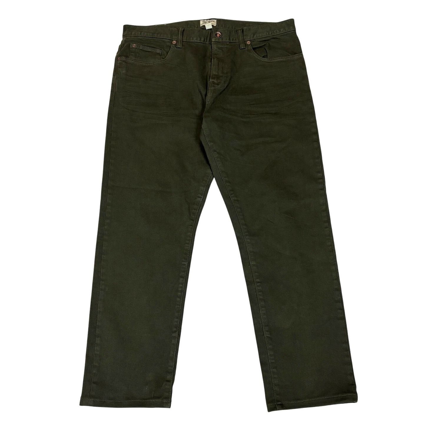 Todd Snyder Todd Snyder Slim 5-Pocket Chino Green Men's 33x27.5 Size US 33 - 1 Thumbnail