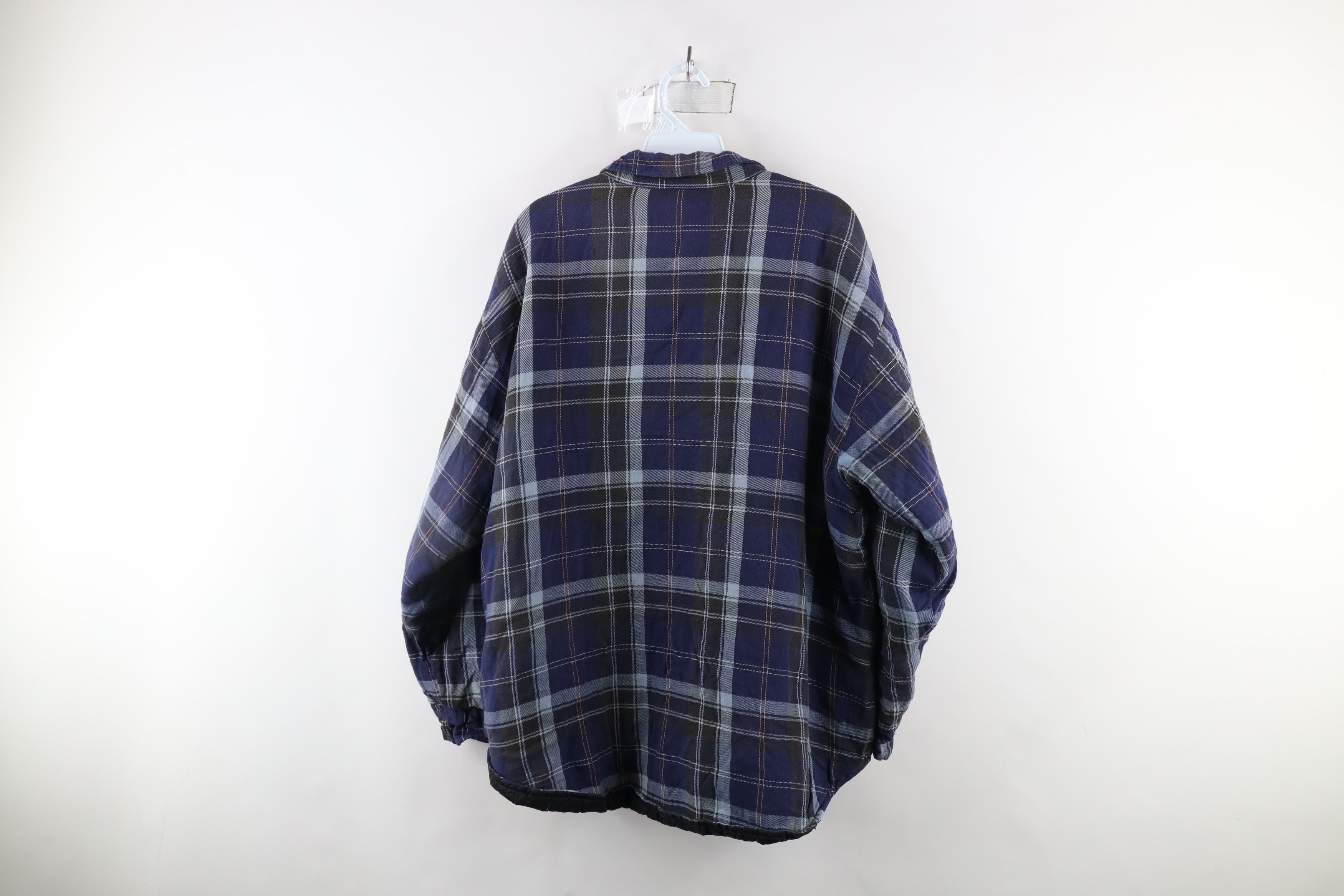 Vintage Vintage 90s Streetwear Quilted Flannel Button Shirt Jacket Size US L / EU 52-54 / 3 - 17 Thumbnail