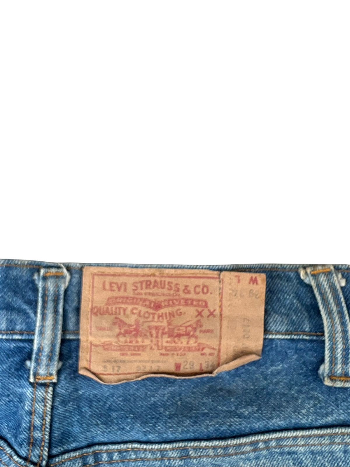 Levi's Vintage 70s Levi’s 517 Talon 42 Mud Denim Flare Jeans Size US 29 - 18 Thumbnail
