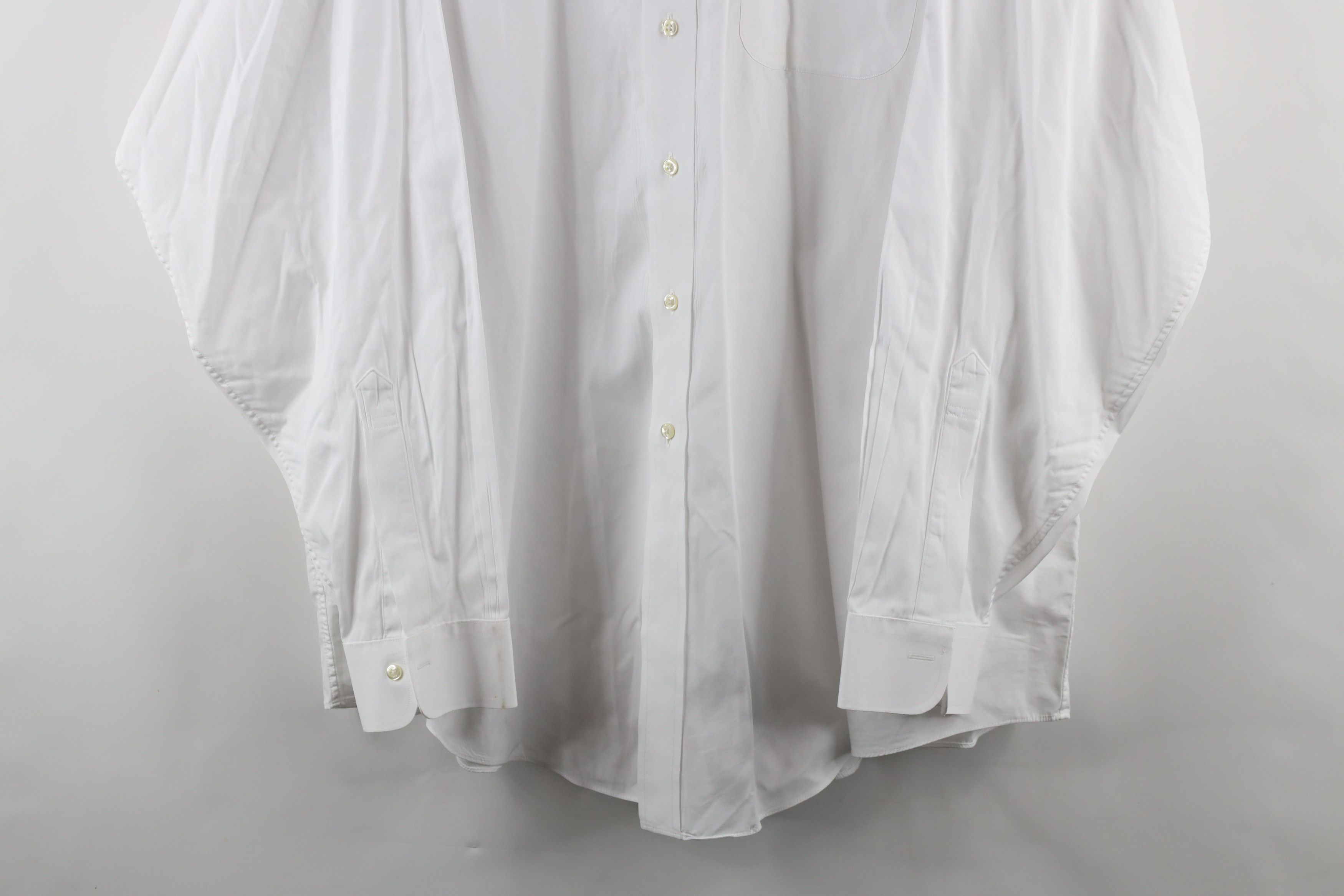 Brooks Brothers × Vintage Vintage 90s Brooks Brothers Fit Cotton Button Shirt White Size US L / EU 52-54 / 3 - 3 Thumbnail