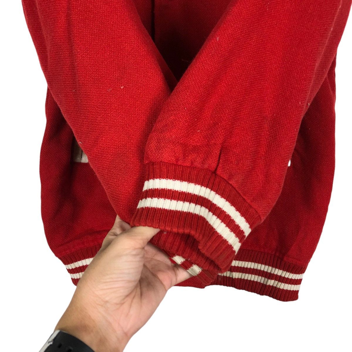 Japanese Brand 🔥VINTAGE VARSITY JACKET BOMBER JUMPER STADIUM RICH RED Size US M / EU 48-50 / 2 - 15 Thumbnail