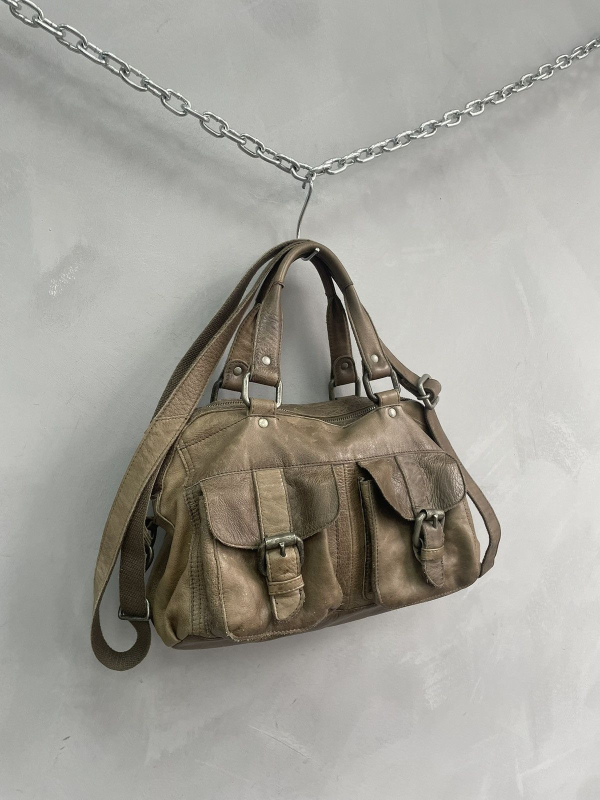 KMRii Rare avant garde leather kmrii style messenger bag Size ONE SIZE - 4 Thumbnail