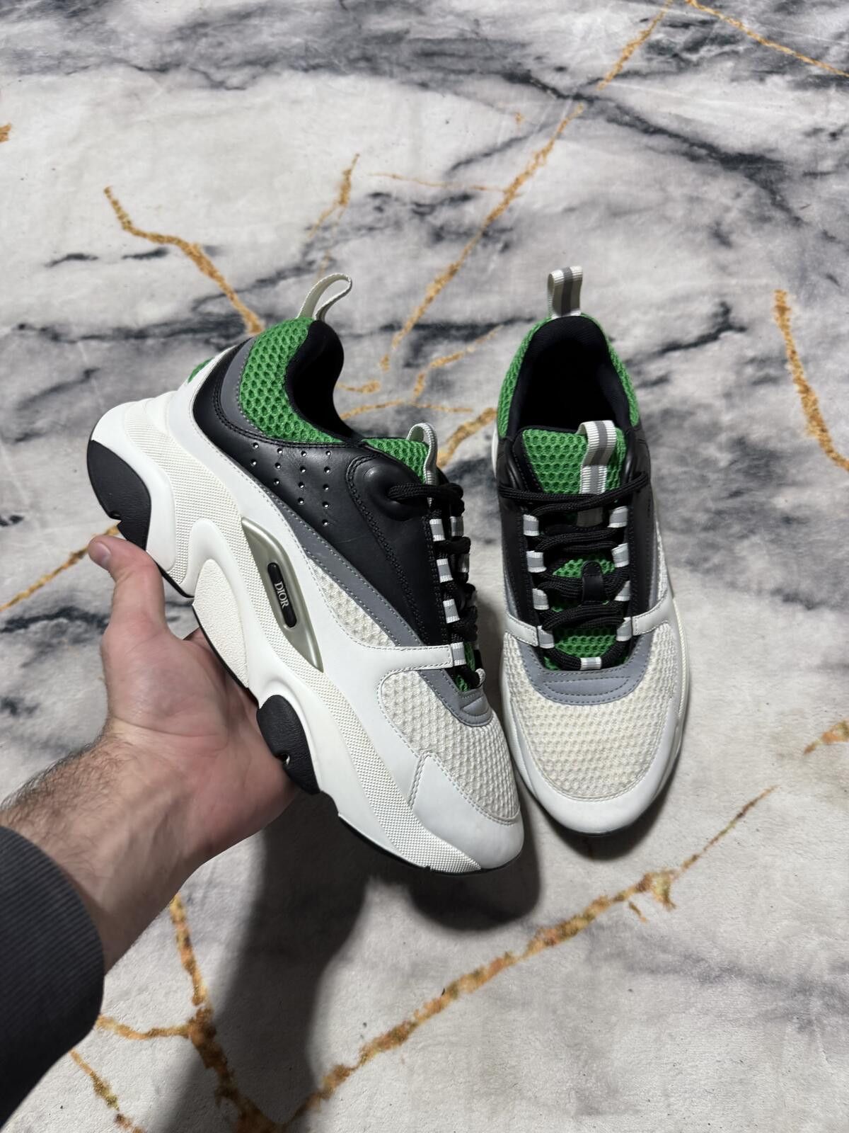 Dior Dior B22 Green Black White - Sz 9Us Size US 9 / EU 42 - 1 Thumbnail