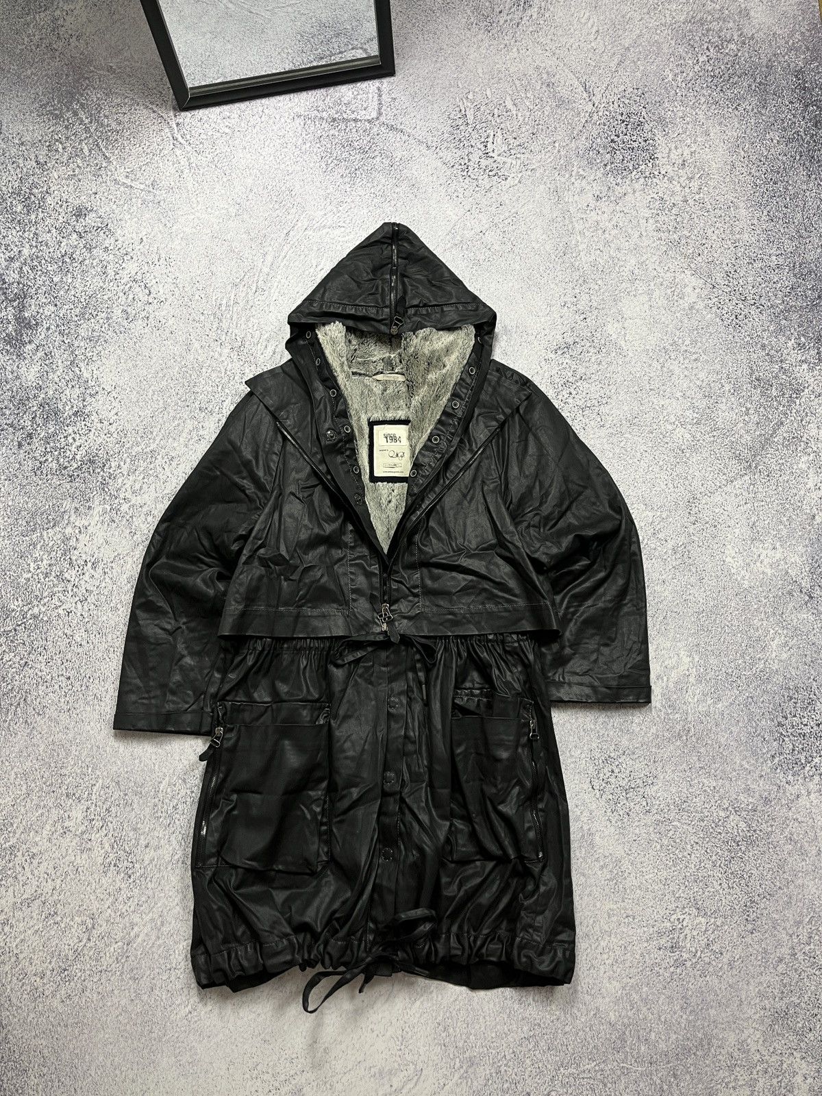 Annette Gortz × Japanese Brand Annette Gortz Avant Garde Zipped Trench Winter Jacket Rare Size S / US 4 / IT 40 - 2 Thumbnail