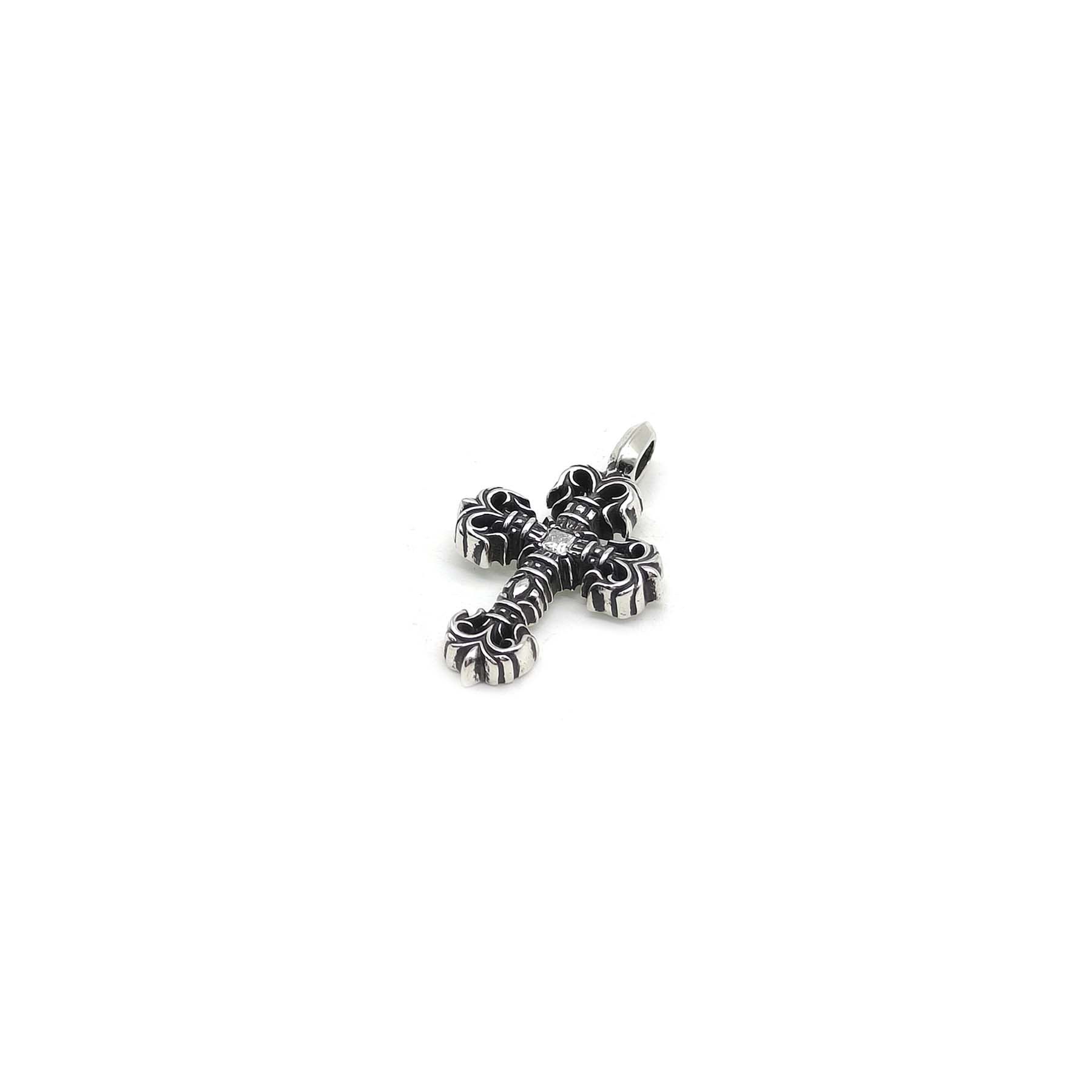 Chrome Hearts Chrome Hearts Silver Diamond Filigree Cross Charm Pendant Size ONE SIZE - 3 Thumbnail