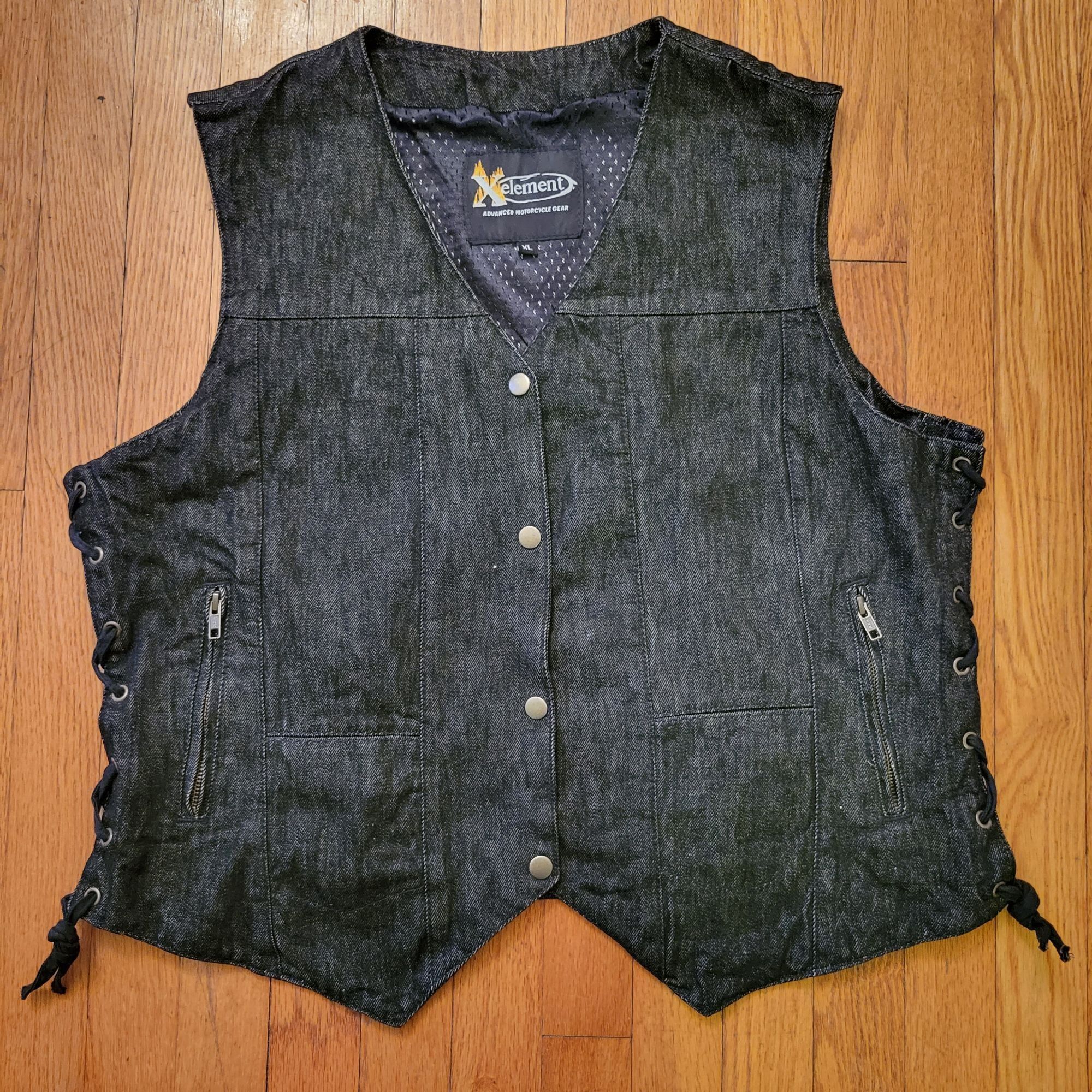 Xelement X element Advanced Motorcycle Vest L XL Denim Conceal Carry Size US L / EU 52-54 / 3 - 1 Thumbnail
