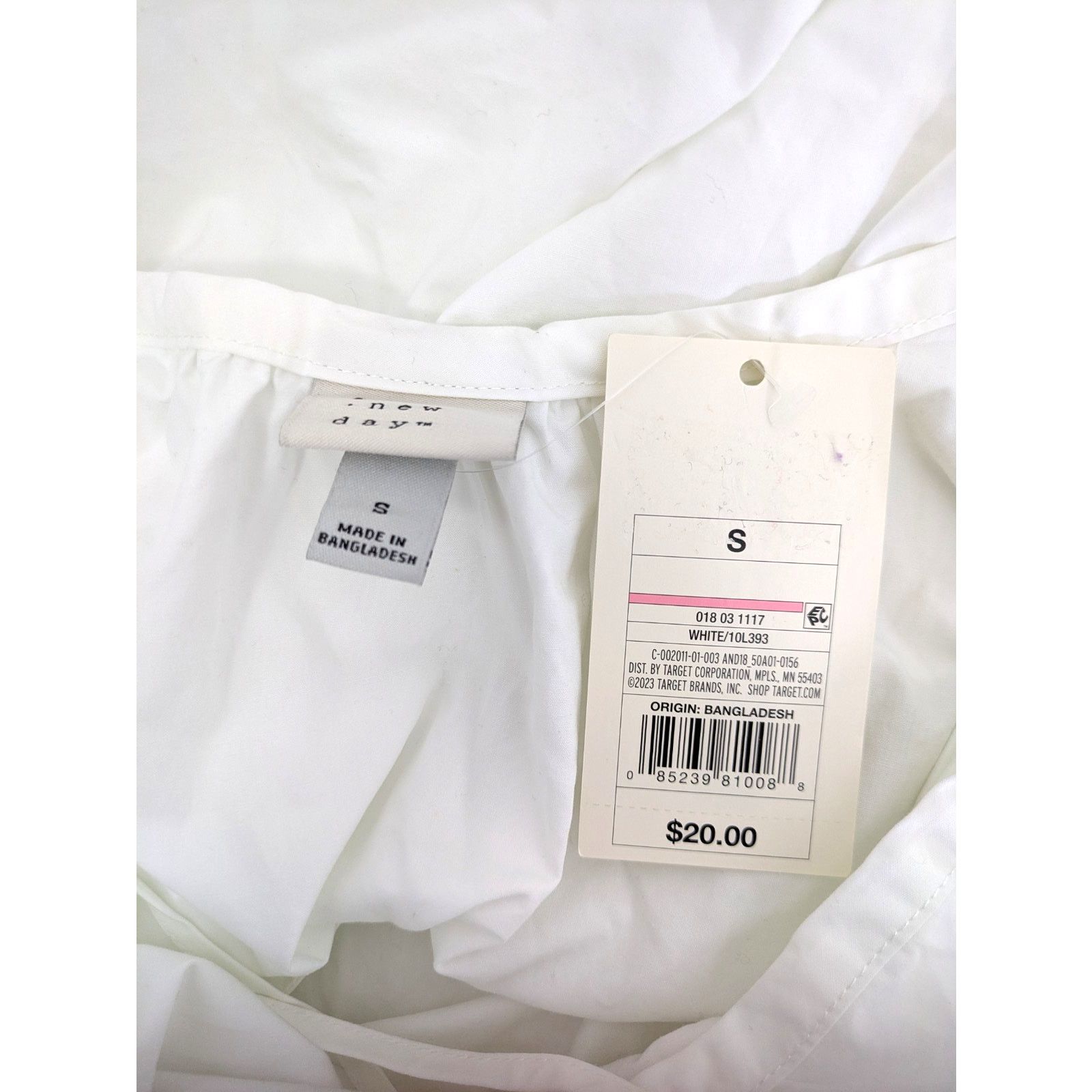 Target Basics Sleeveless Shift Mini Dress Pockets Tie Backs White Small Size S / US 4 / IT 40 - 5 Thumbnail