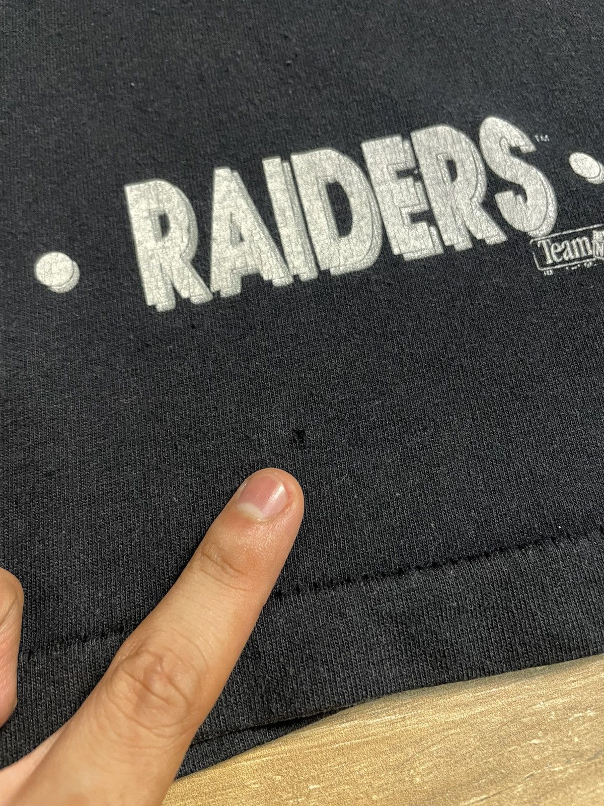 NFL × Vintage 90’s Raiders NFL Salem Overprint Tee Size US L / EU 52-54 / 3 - 7 Thumbnail
