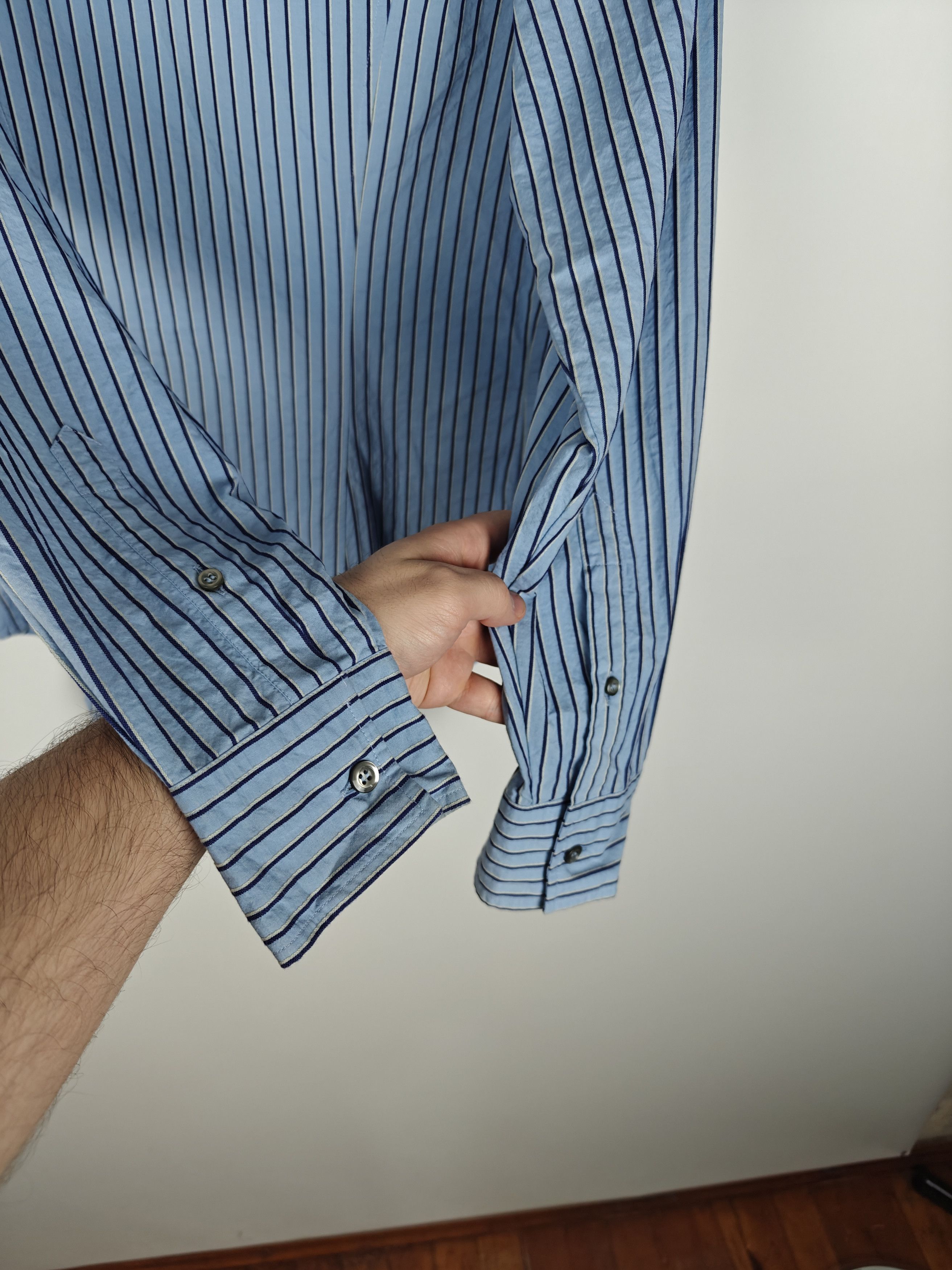 Emporio Armani Emporio Armani Srtiped Shirt Button Blue size S Size US S / EU 44-46 / 1 - 9 Thumbnail