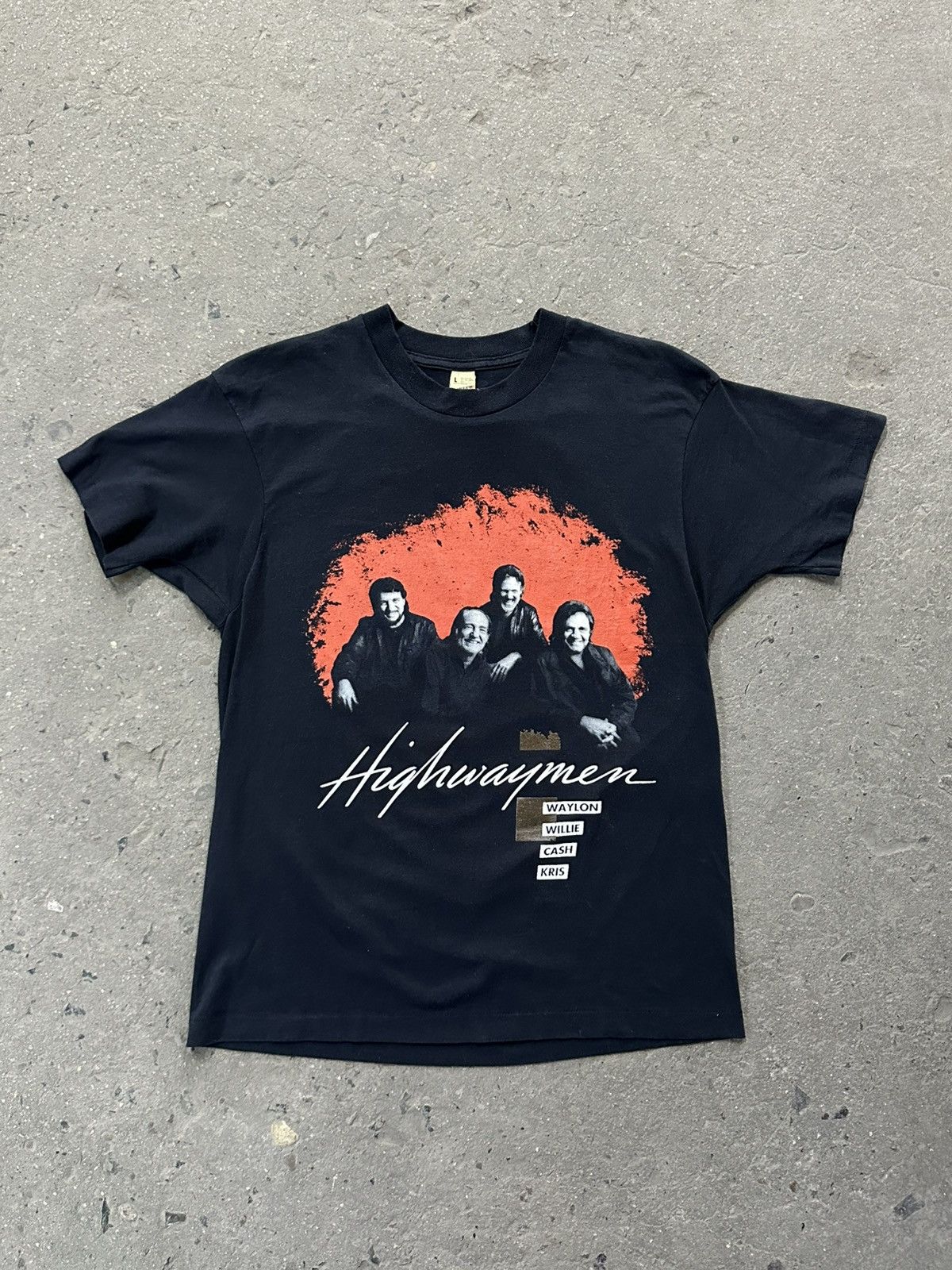 Vintage Vintage 1990 The Highwaymen Tour T-Shirt - Screen Stars Tag Size US M / EU 48-50 / 2 - 1 Thumbnail