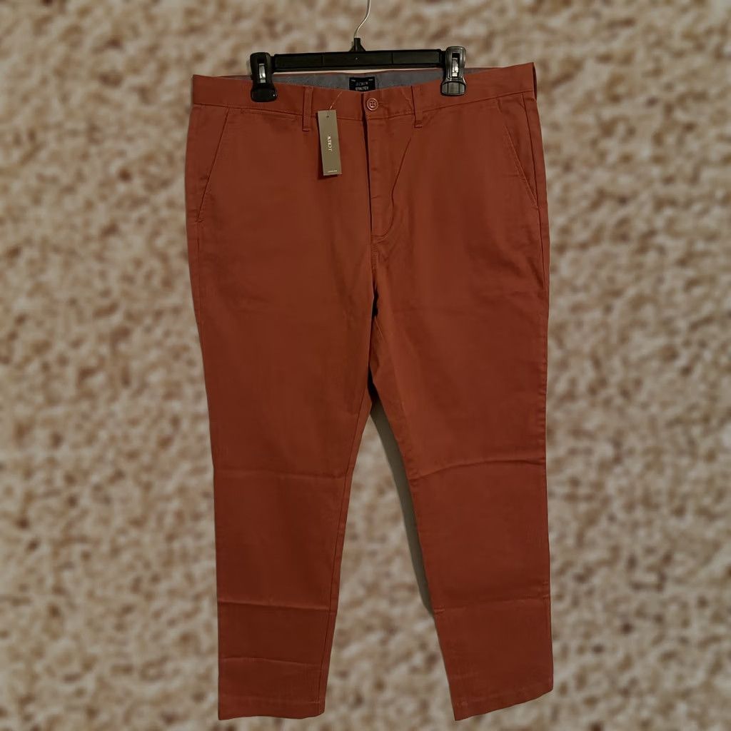 J.Crew J.CREW 770 Chino Pants Straight Fit Stretch Pastel Red AR886 - Men 36x32 New Size US 36 / EU 52 - 1 Thumbnail