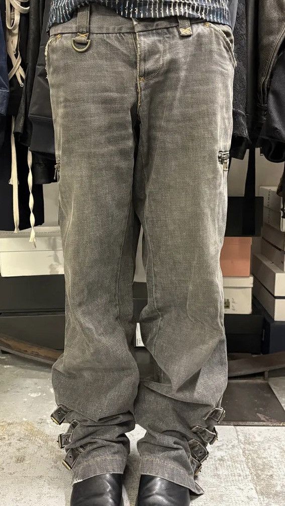 Dolce & Gabbana Dolce Gabbana denim Raw aw2002 Distressed Cargo Biker Laces Size 33" - 2 Thumbnail