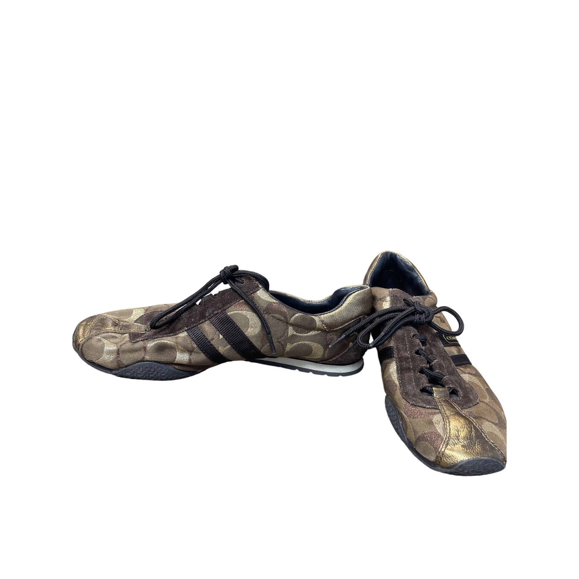 Coach Coach Kate Womens Brown Leather & Suede Sneakers Size 7.5M S Size US 7.5 / IT 37.5 - 2 Thumbnail