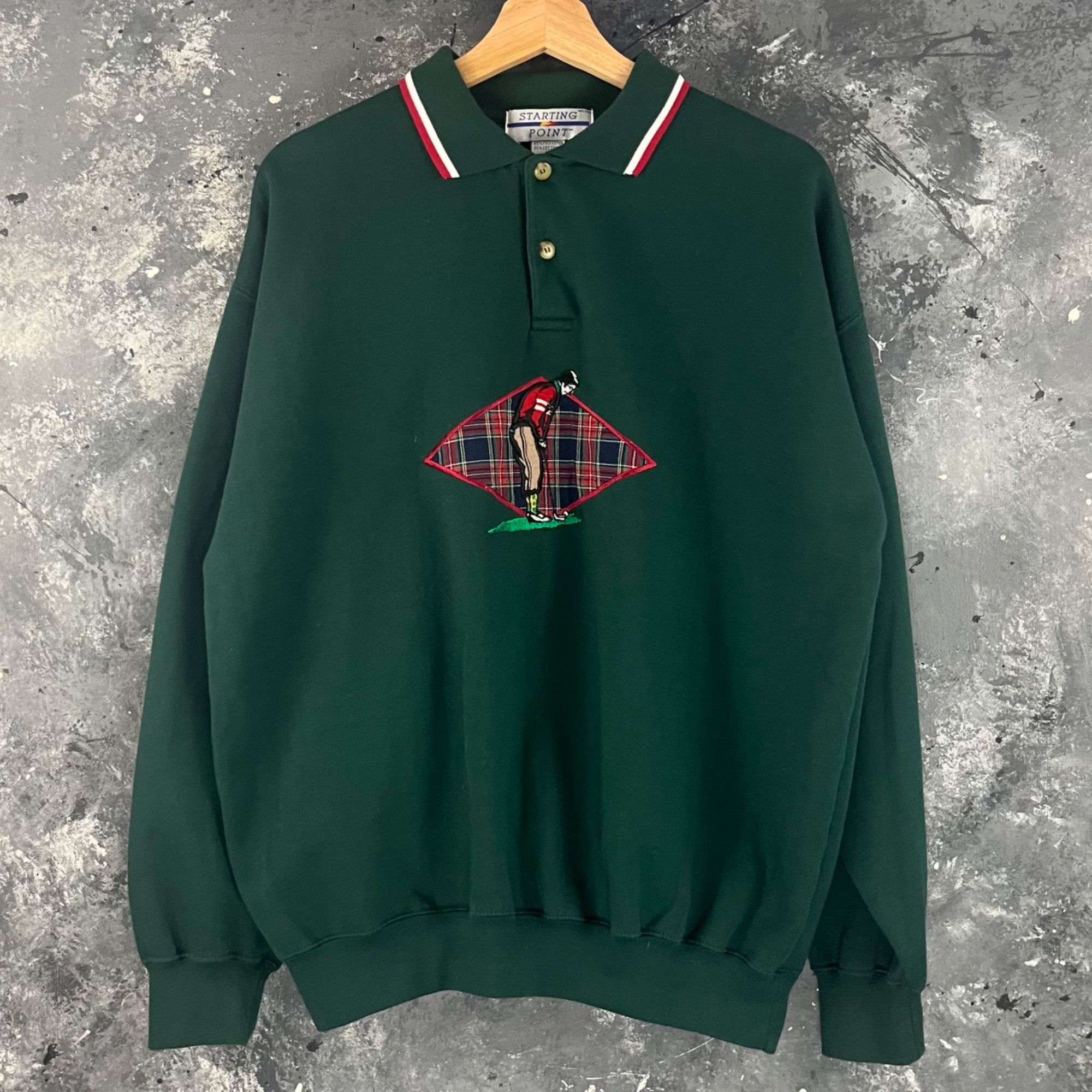 Vintage Vintage 90’s Golf collared sweatshirt Size US M / EU 48-50 / 2 - 1 Thumbnail