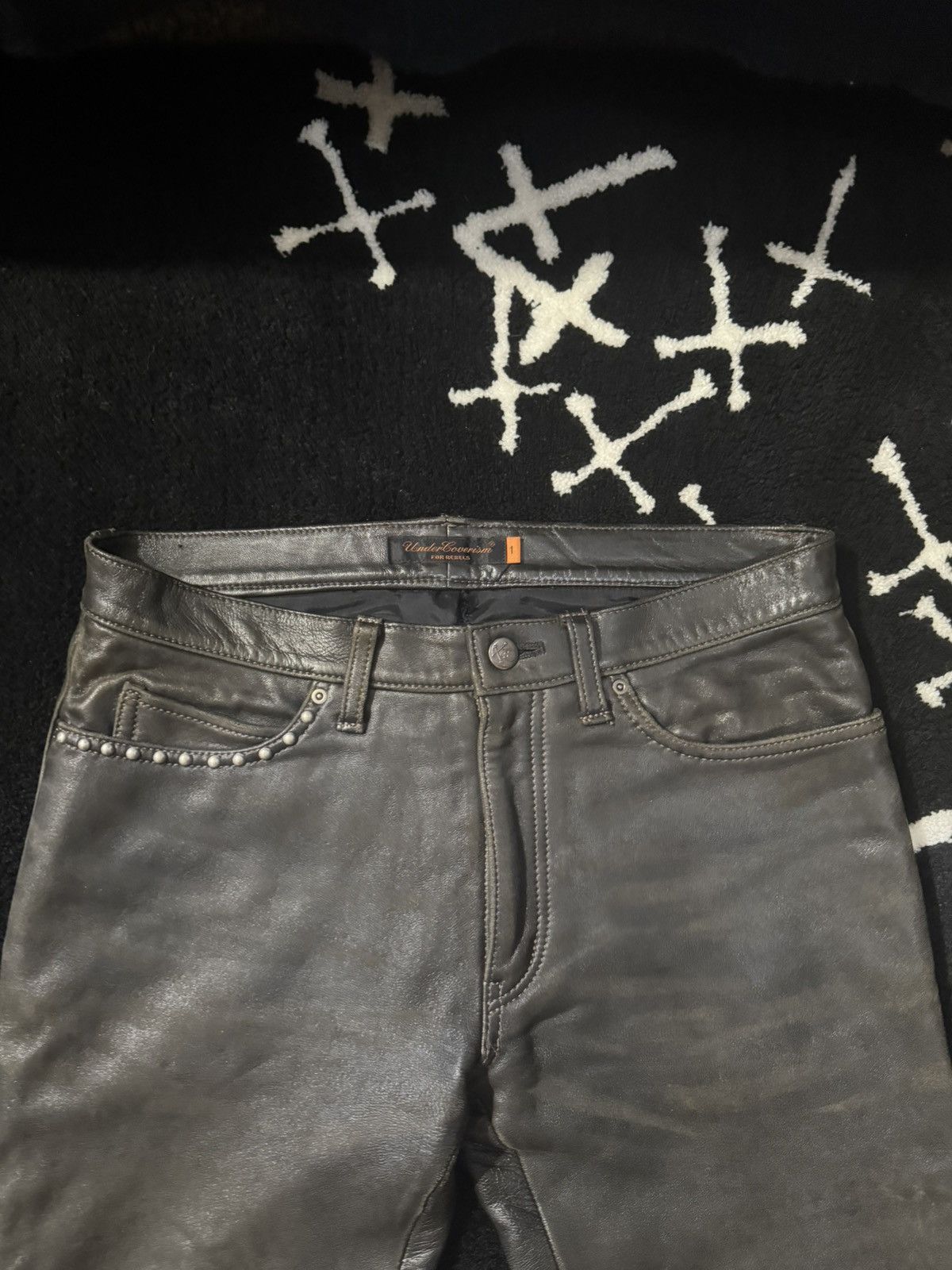 Undercover Undercover AW05 Arts and Crafts leather pants Size US 30 / EU 46 - 2 Thumbnail
