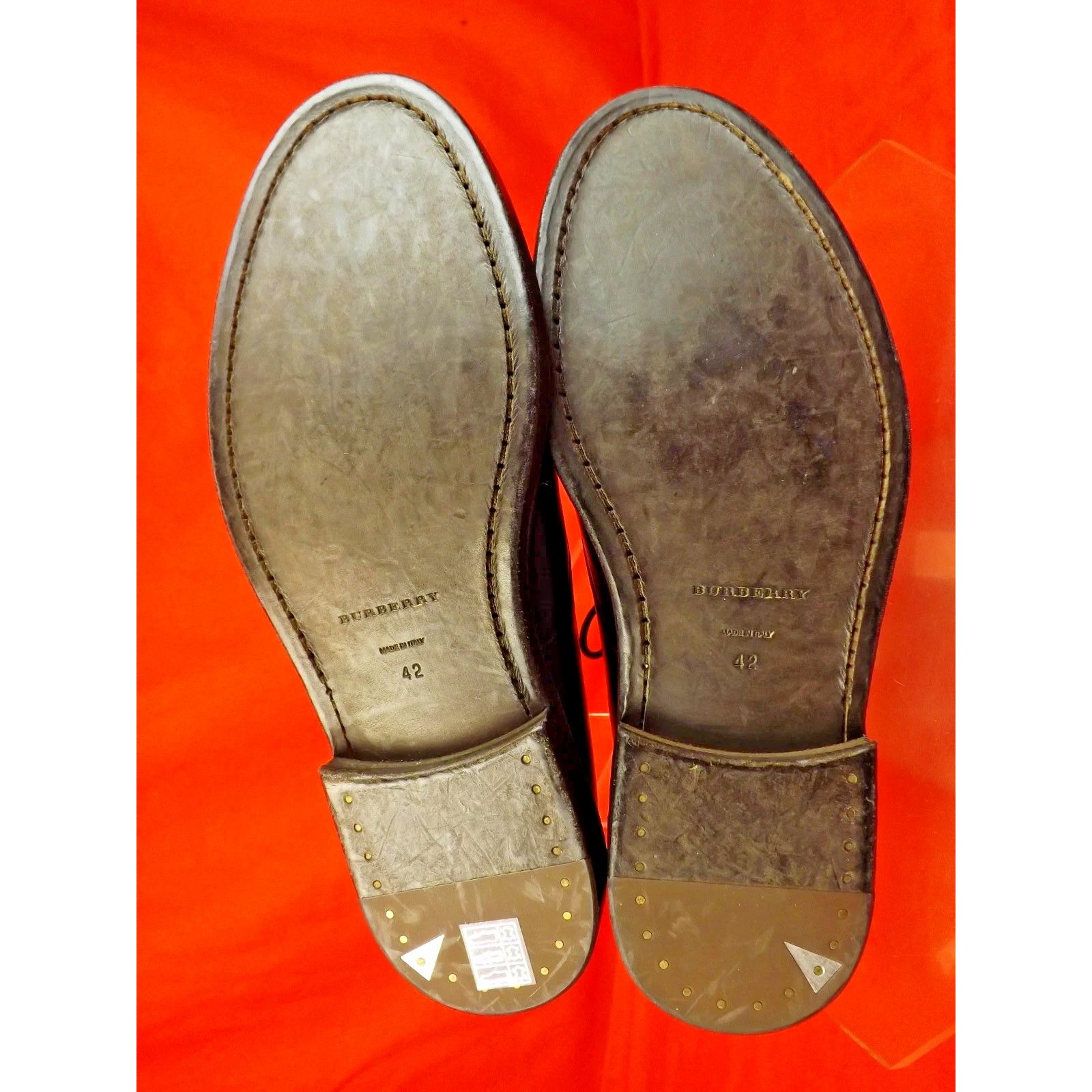 Burberry BURBERRY REDWORTHS BROWN LEATHER SHEARLING OXFORDS 42 ITALY Size US 9 / EU 42 - 11 Thumbnail