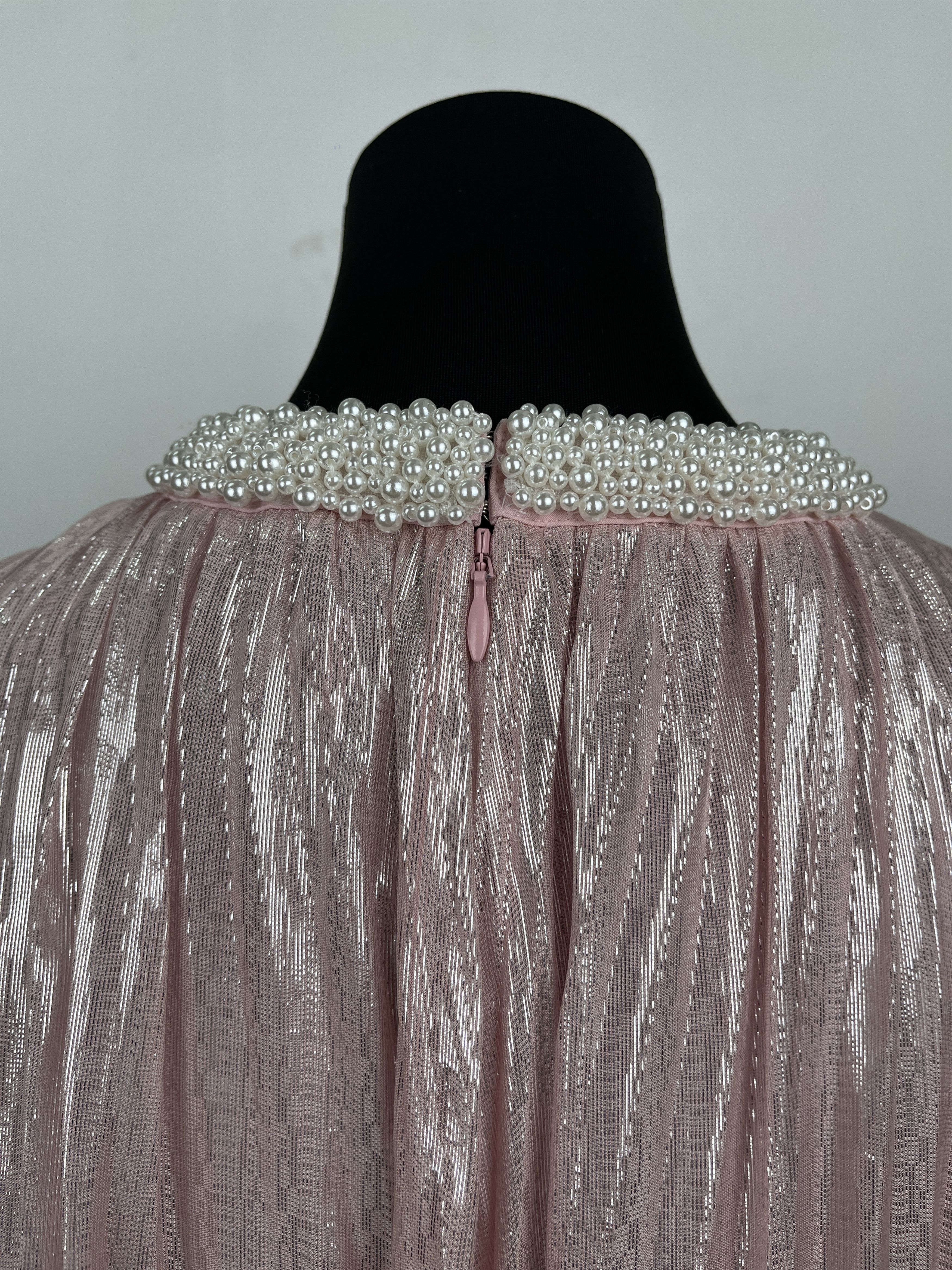 Self-Portrait Self-Portrait Pink Metallic Pearl Maxi Dress Size XS / US 0-2 / IT 36-38 - 7 Thumbnail